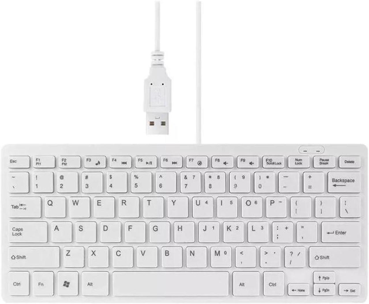 USB Mini Keyboard with Chocolate Buttons Stylish Portable Ultra Slim for Mac PC