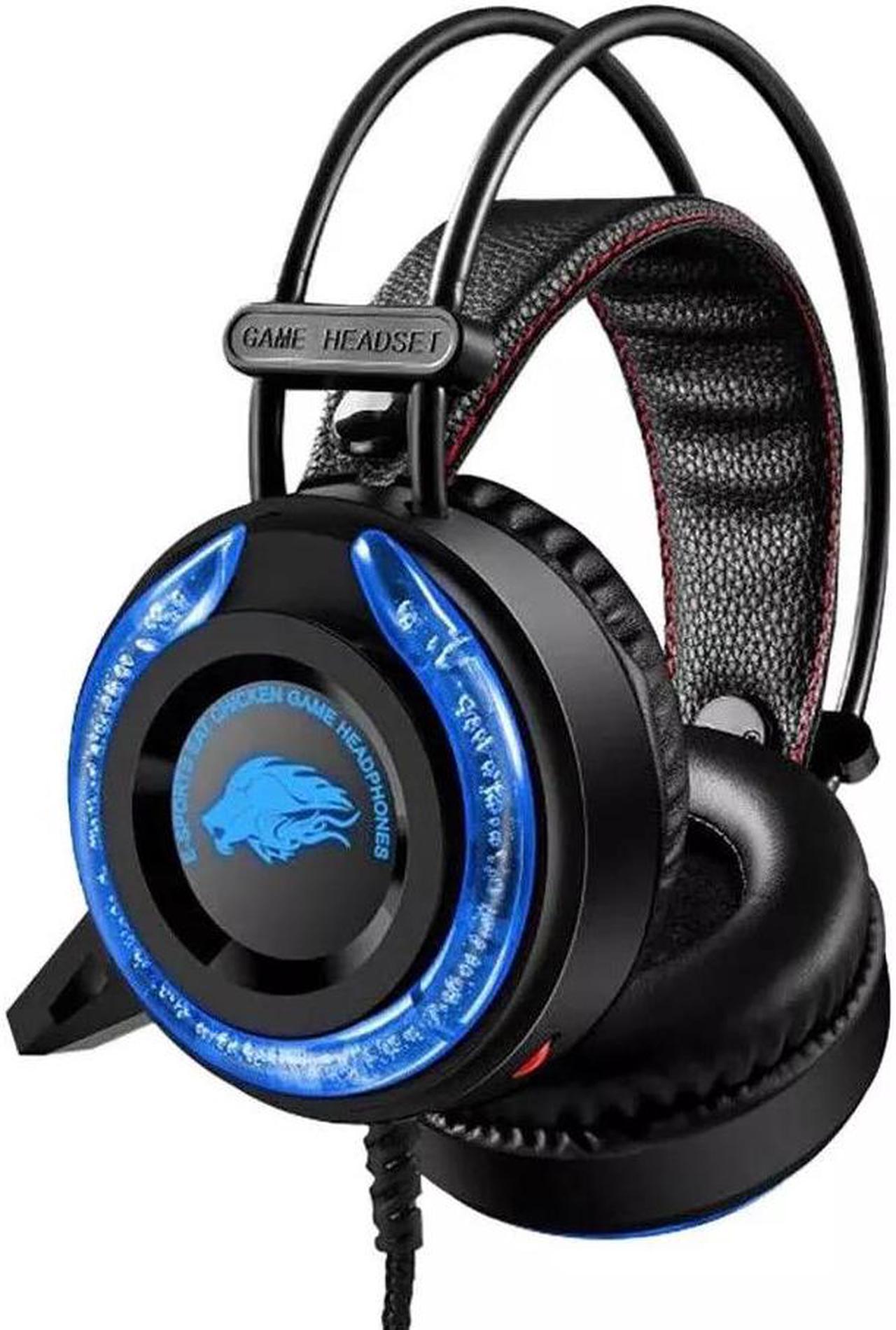 3.5mm Wired Gaming Stereo Headset Wired Over Ear Gaming Noise Cancelling LED