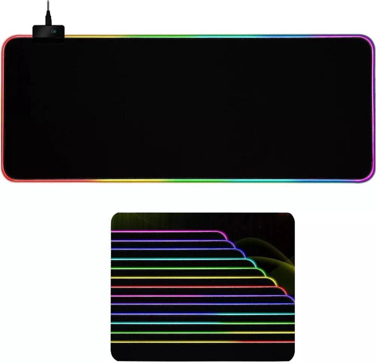 Gaming Mouse Pad RGB LED Light Color Switching For Computer Laptop Large