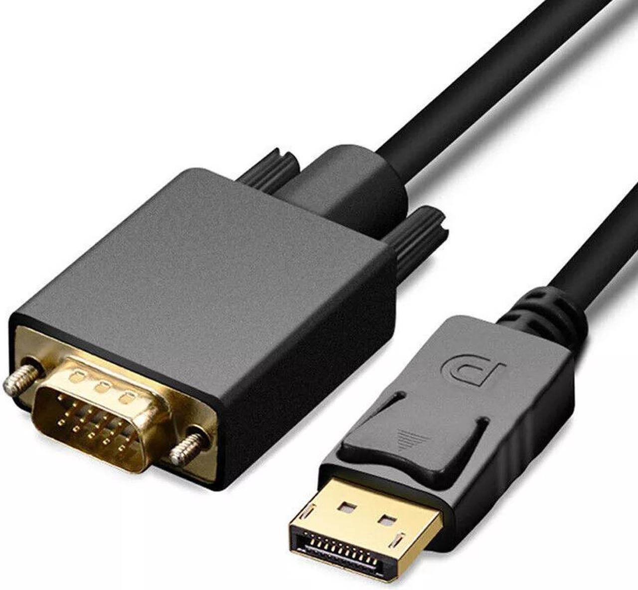 Displayport to VGA DP To VGA Adapter Converter Monitor Display Cable 6Ft