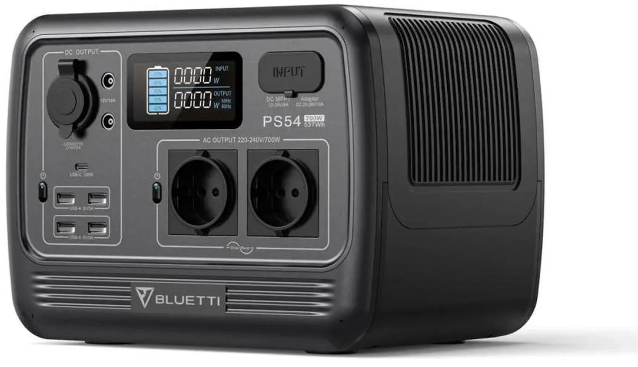 Main image of BLUETTI PS54 700W 537Wh Portable Power Station Solar Generator Camping Fishing