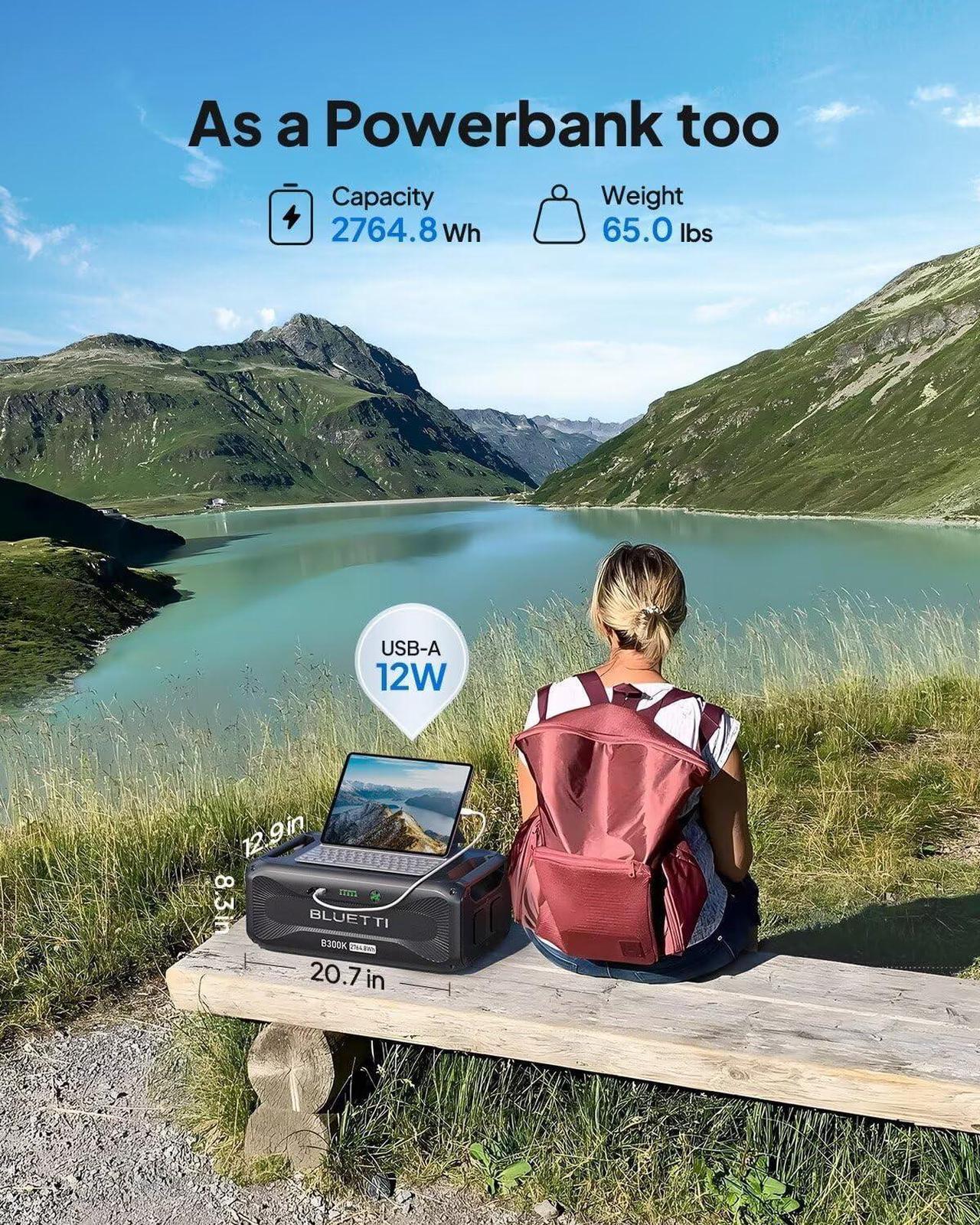Alt view image 2 of 7 - BLUETTI Expansion Battery B300K, 2764.8Wh LiFePO4 Battery Pack for Power Station AC200L AC300 AC500 AC200MAX, Extra Battery for Home, Emergency, Road Trip