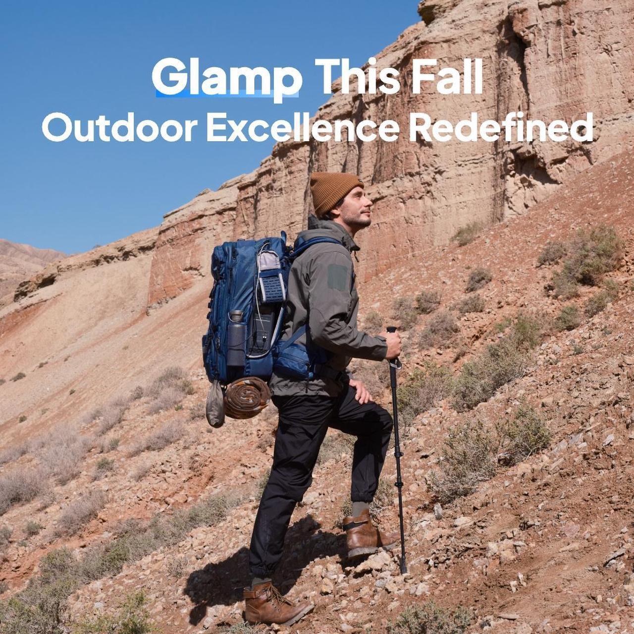 Alt view image 5 of 7 - BLUETTI Handsfree 1 Power Station Backpack,268.8Wh 300W LiFePO4 Solar Generator W/42L Backpack, Solar Compatible for Outdoor Adventures