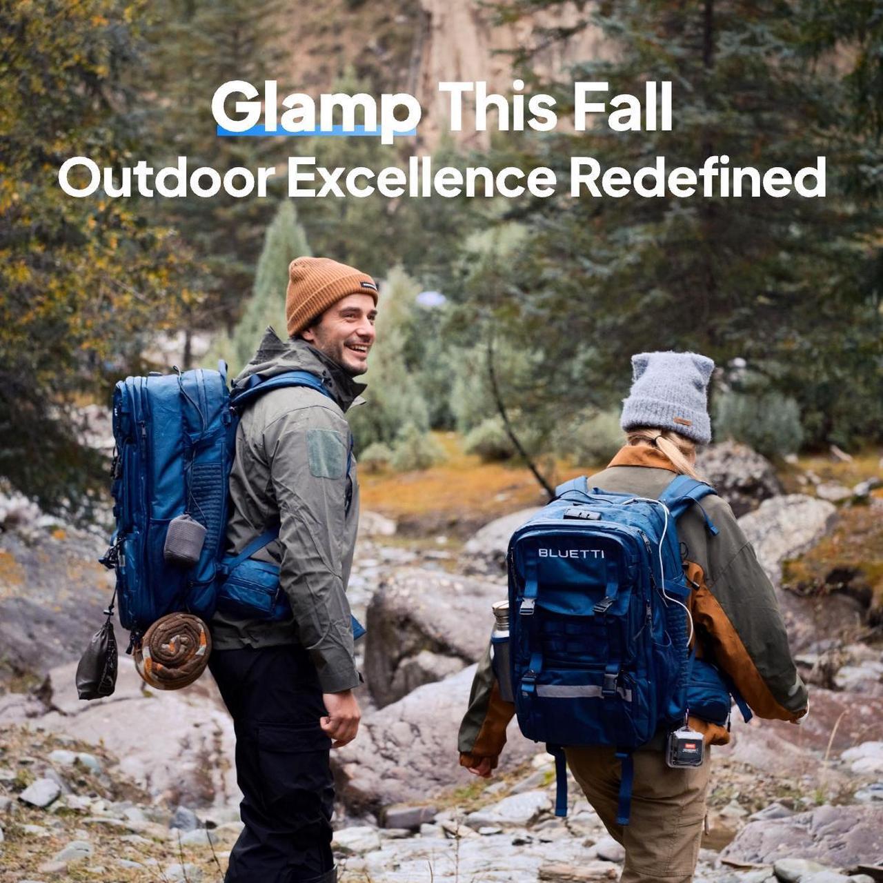 Alt view image 3 of 7 - BLUETTI Handsfree 2 Power Station Backpack,512Wh 700W LiFePO4 Solar Generator W/PV120S 60L Backpack, Solar Compatible for Outdoor Adventures handsfree 2+Backpack+PV120