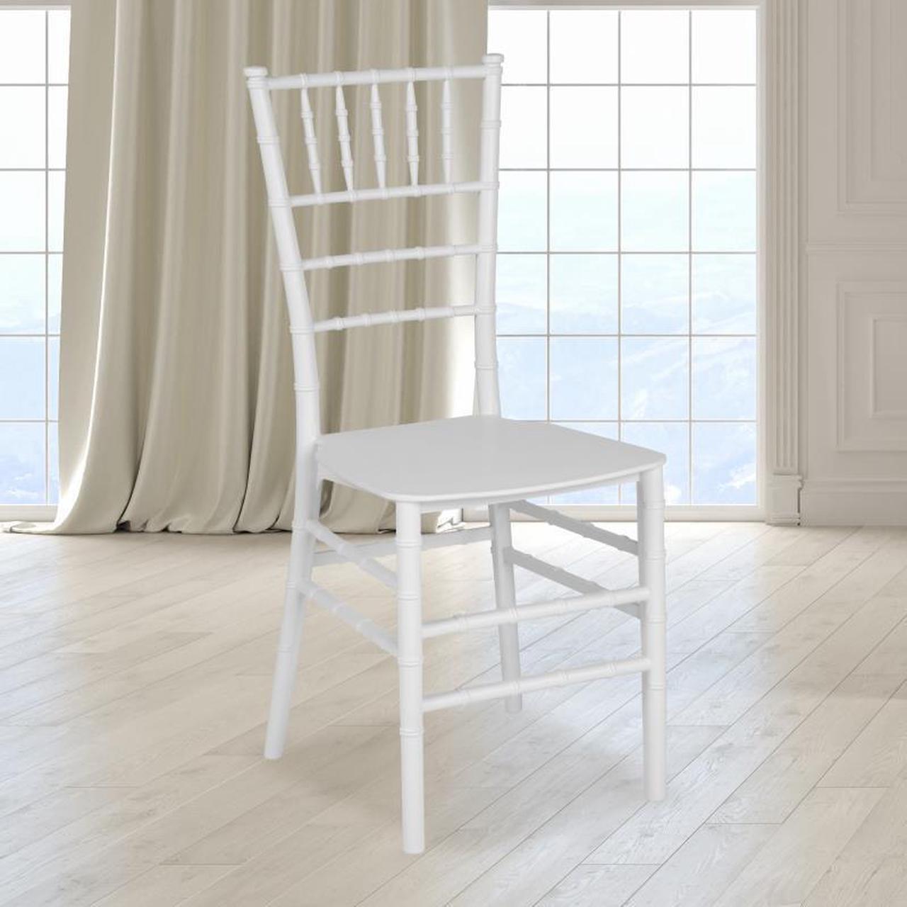 Alt view image 20 of 20 - HERCULES Series White Resin Stacking Chiavari Chair