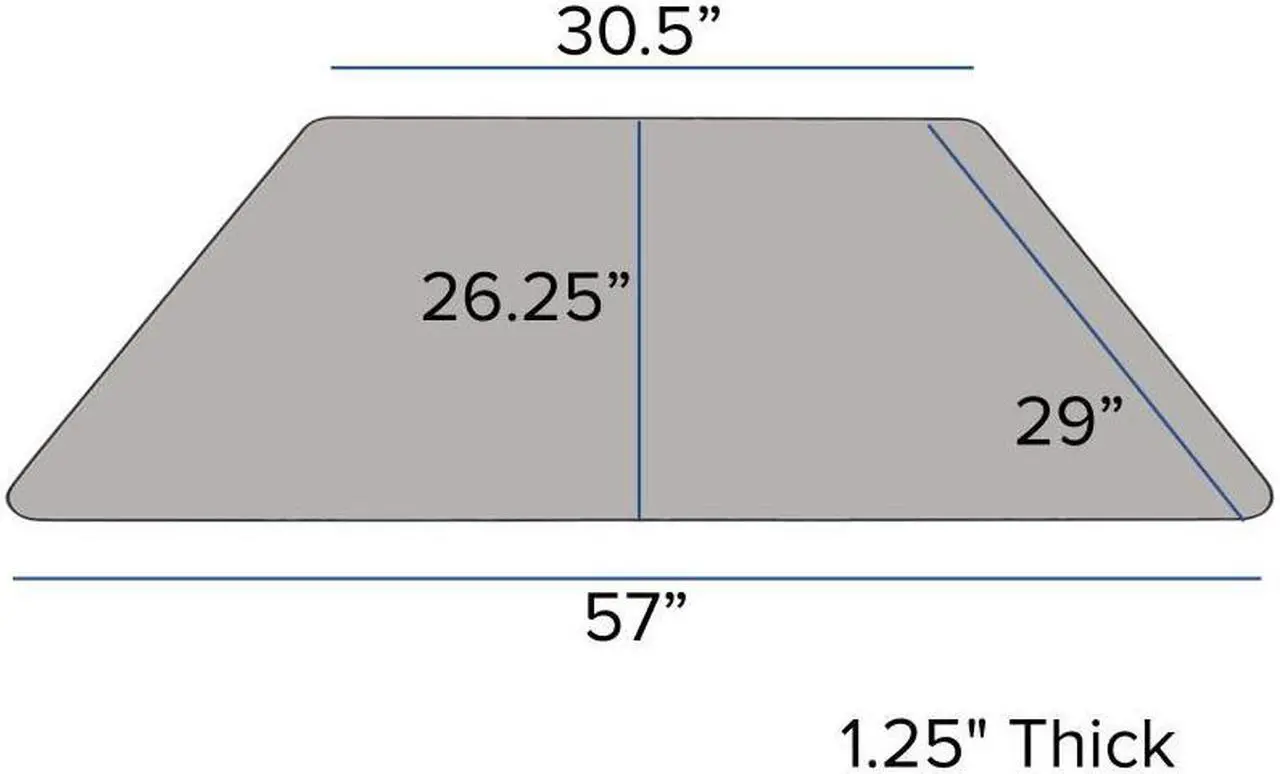 Alt view image 12 of 13 - Mobile 29.5''W x 57.25''L Trapezoid Grey Thermal Laminate Activity Table - Height Adjustable Short Legs