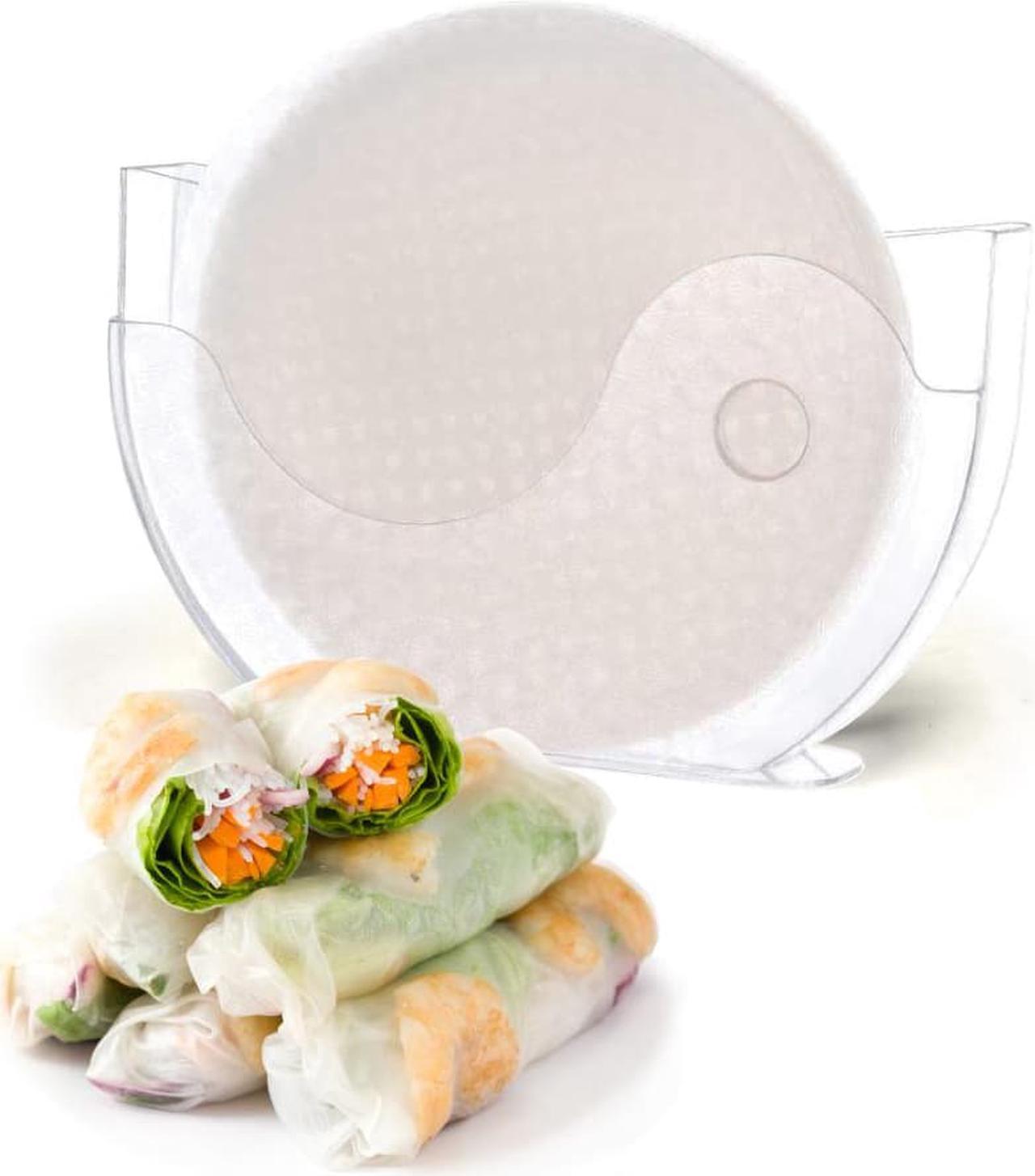 Main image of BANU Rice Paper Water Bowl with Side Pocker Holder for Rice Paper Wrappers for Spring Rolls, Summer Rolls, Spring Roll Maker and Banh Trang