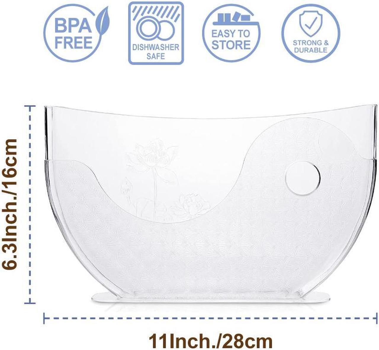Alt view image 3 of 7 - BANU Rice Paper Water Bowl with Side Pocker Holder for Rice Paper Wrappers for Spring Rolls, Summer Rolls, Spring Roll Maker and Banh Trang