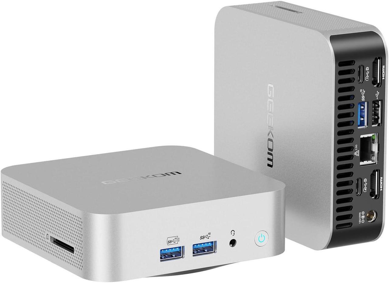 Main image of GEEKOM A8 Mini AI PC, AMD Ryzen 7 8845HS Mini Computers (up to 5.1GHz), 32GB DDR5 5600MHz RAM&1TB PCIe 4.0 SSD, Windows 11 Pro Mini Desktop, AMD Ryzen AI/Radeon 780M/WiFi 6E/BT5.2/USB4/8K/Quad Display