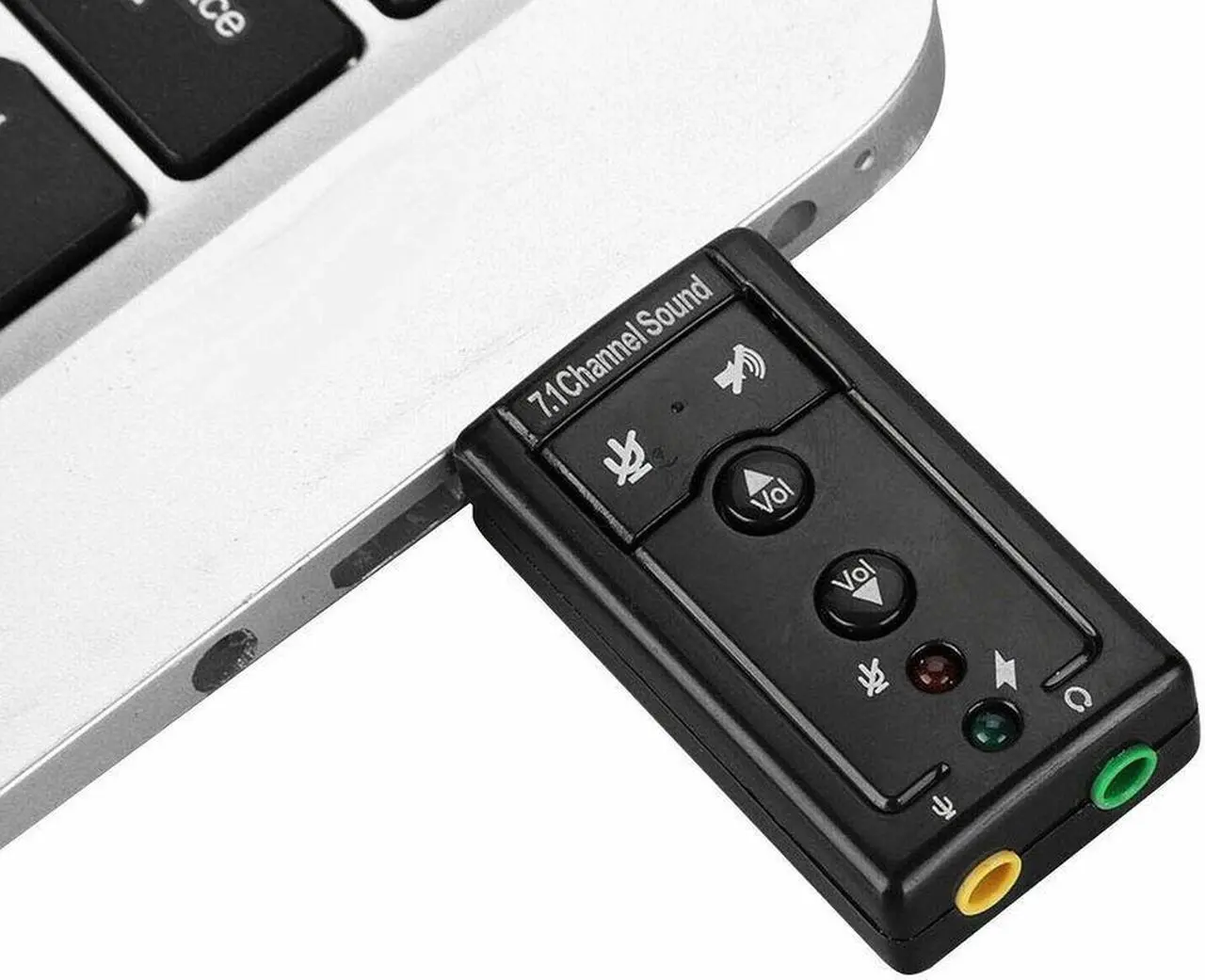 Alt view image 4 of 6 - USB 2.0 External 7.1 Channel 3D Virtual Audio Sound Card Mic Adapter Laptop PC