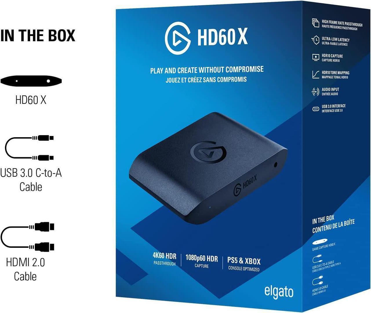 Alt view image 6 of 7 - Elgato HD60 X External Capture Card - Stream and record in 1080p60 HDR10 or 4K30 HDR10 with ultra-low latency on PS5, PS4/Pro, Xbox Series X/S, Xbox One X/S, in OBS and more, works with PC and Mac