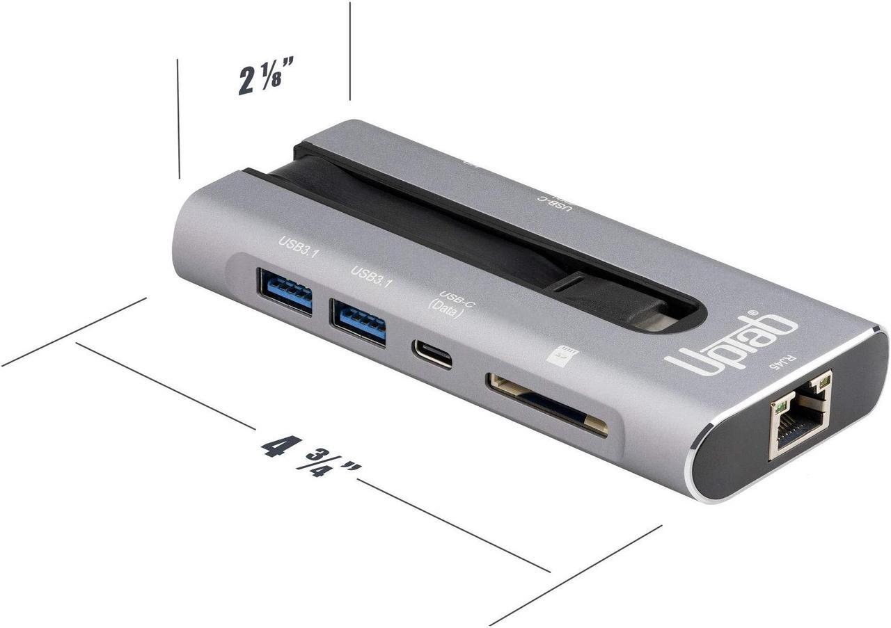 Alt view image 3 of 7 - USB C 3.2 Gen 2 10Gbps 4K 60hz HDR Power Delivery 100W Hub - Compatible with Thunderbolt 3 new MacBook Pro 16in/Air iPad Pro iMac Mac Mini