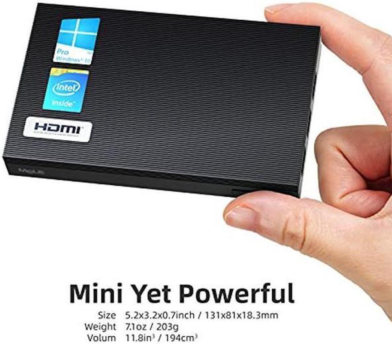Alt view image 3 of 5 - MeLE Fanless Mini PC Quieter3Q N5105 Windows 11 Pro Micro Computer 8GB DDR4 128GB ROM Small Desktop Computers for Office & Home Dual HDMI 4K@60Hz, BT5.2, Wi-Fi 6, USB3.0, Ethernet Port, VESA Mount