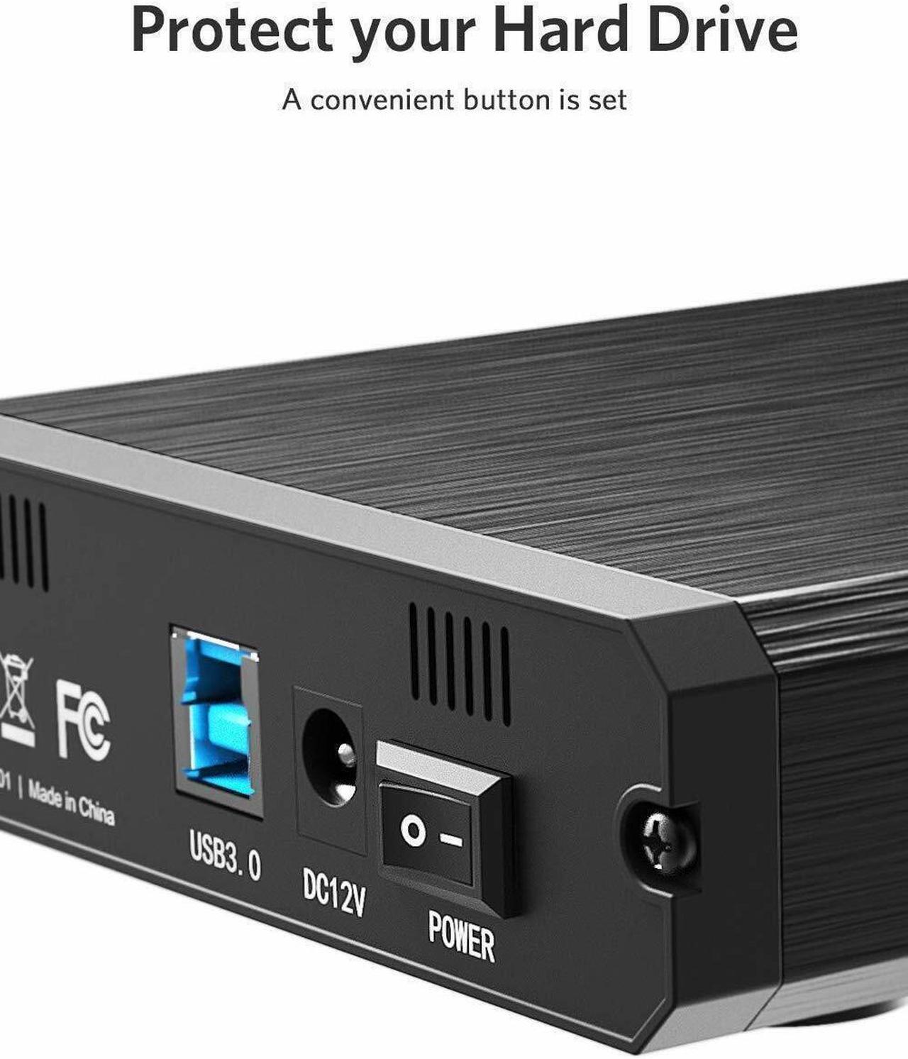 Alt view image 4 of 6 - Metal Enclosure 3.5" Sata USB 3.0 Hard Drive HDD Case External Laptop