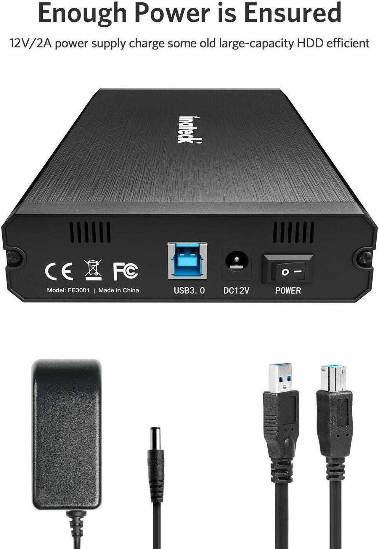 Alt view image 5 of 6 - Metal Enclosure 3.5" Sata USB 3.0 Hard Drive HDD Case External Laptop