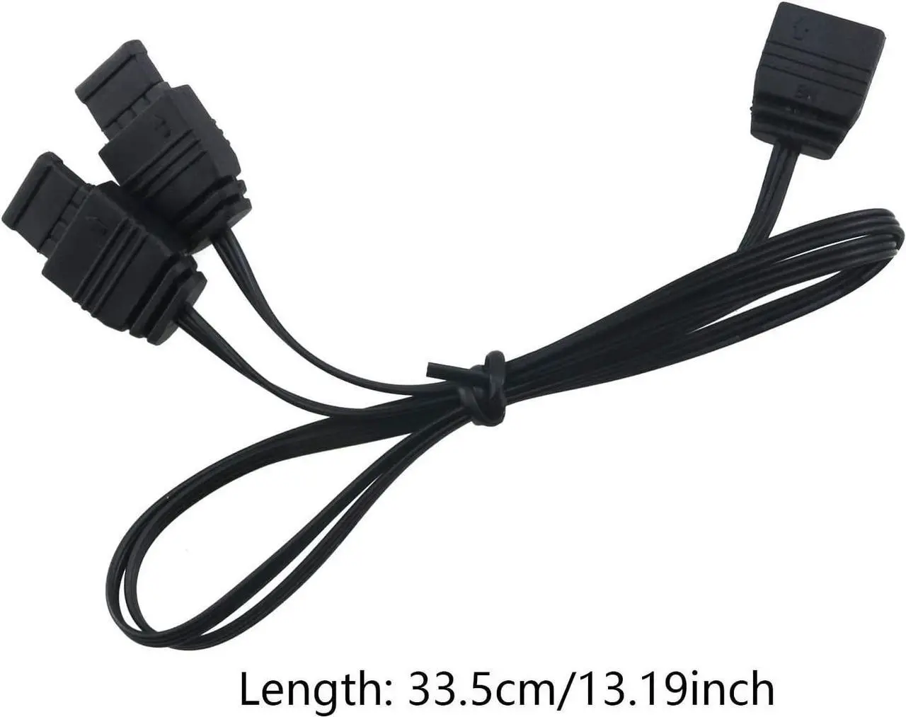 Alt view image 2 of 4 - ARGB Splitter Cable ZCZQC 33.5cm/13.19inch 5V 1 Female to 2 Male 3 Pin ARGB Extension Cable for Computer Chassis, CPU Cooler and 5v ARGB Fan