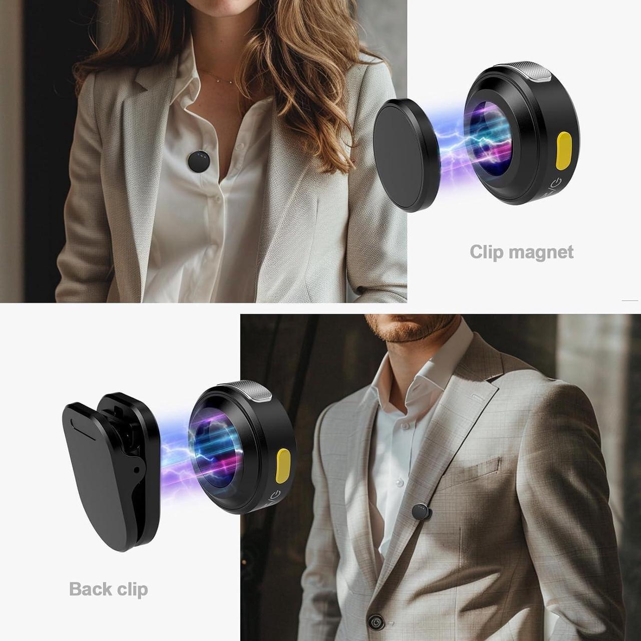 Alt view image 5 of 6 - Wireless Lavalier Microphone for iPhone/Android with Lightning/USB C(2 TX+2 RX+Charging Case), Mini Microphone with Noise Cancellation, 35H Battery, Clip on Lapel Mic for Video Recording Vlog