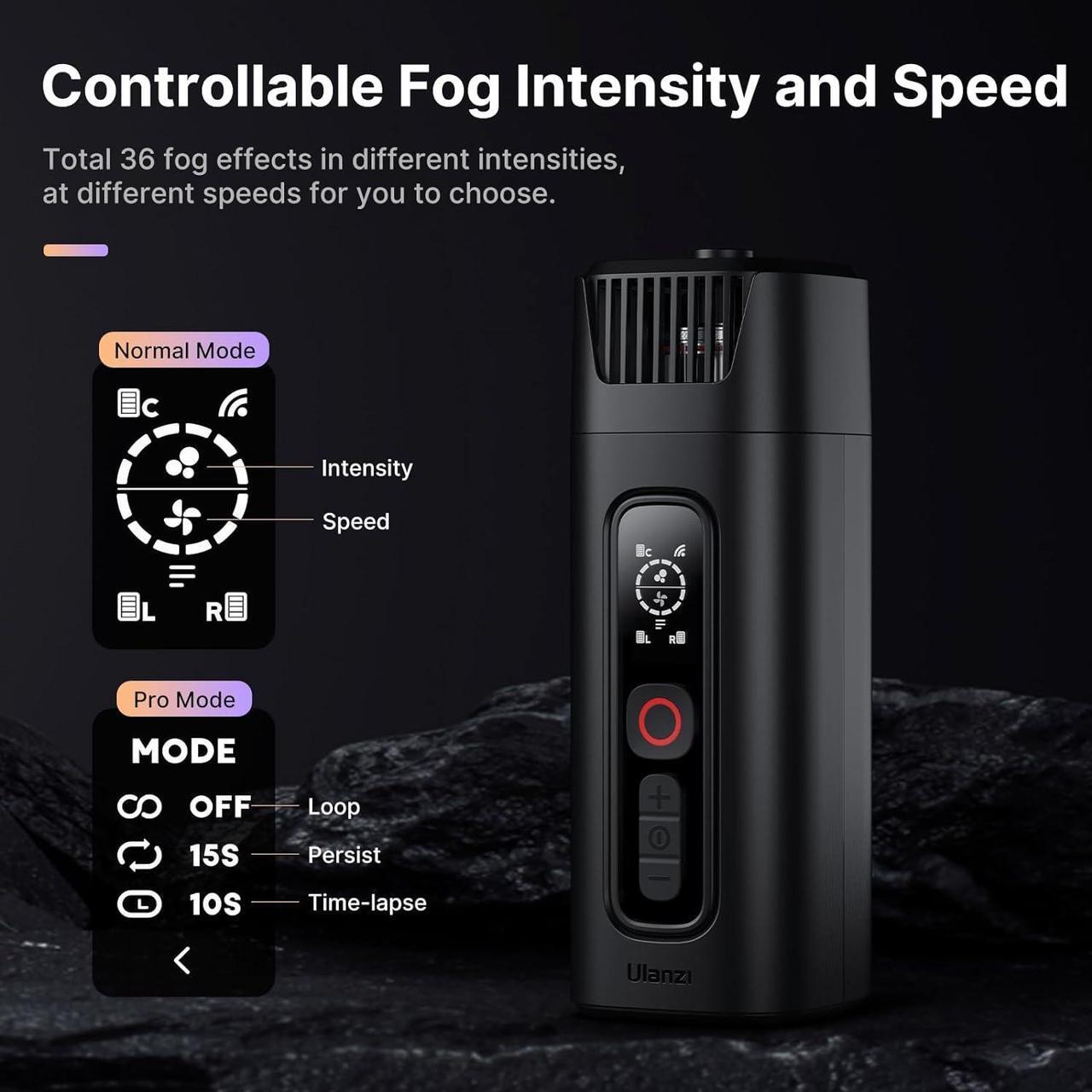 Alt view image 3 of 7 - FM01 FILMOG Ace Portable Fog Machine Battery Powered, Portable Smoke Machine Handheld Fog Machine w Remote Control Fogger for Photography, Outdoor Events, Parties, Stage Effects, Wedding