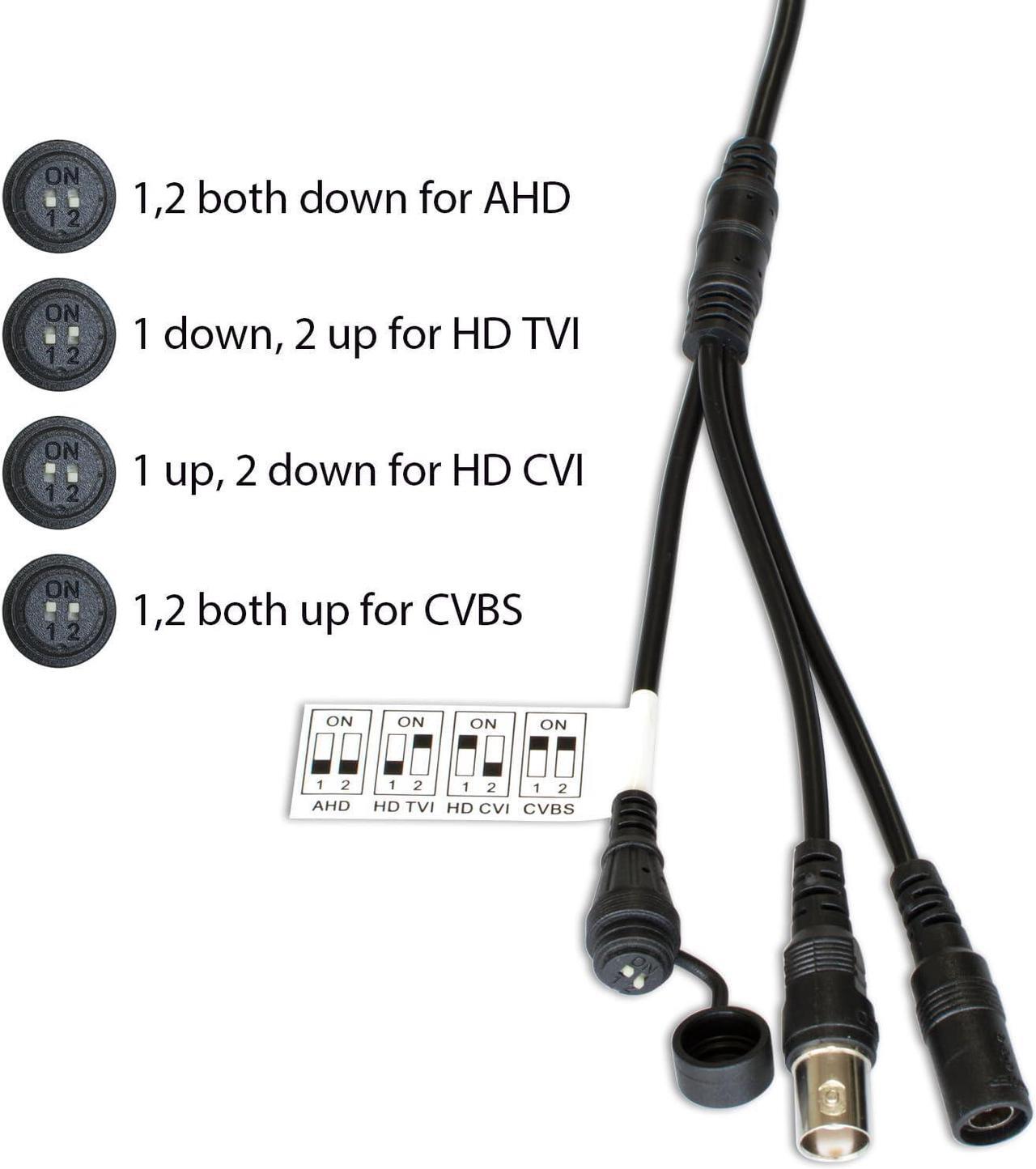 Alt view image 2 of 7 - 5MP 4 in 1 AHD/TVI/CVI/CVBS Analog Security Camera, Dome Surveillance Camera, Indoor Outdoor, IR Night Vision, for 5MP/4MP/1080P CCTV DVR