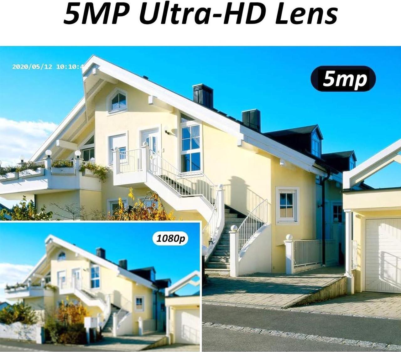 Alt view image 5 of 7 - 5MP 4 in 1 AHD/TVI/CVI/CVBS Analog Security Camera, Dome Surveillance Camera, Indoor Outdoor, IR Night Vision, for 5MP/4MP/1080P CCTV DVR