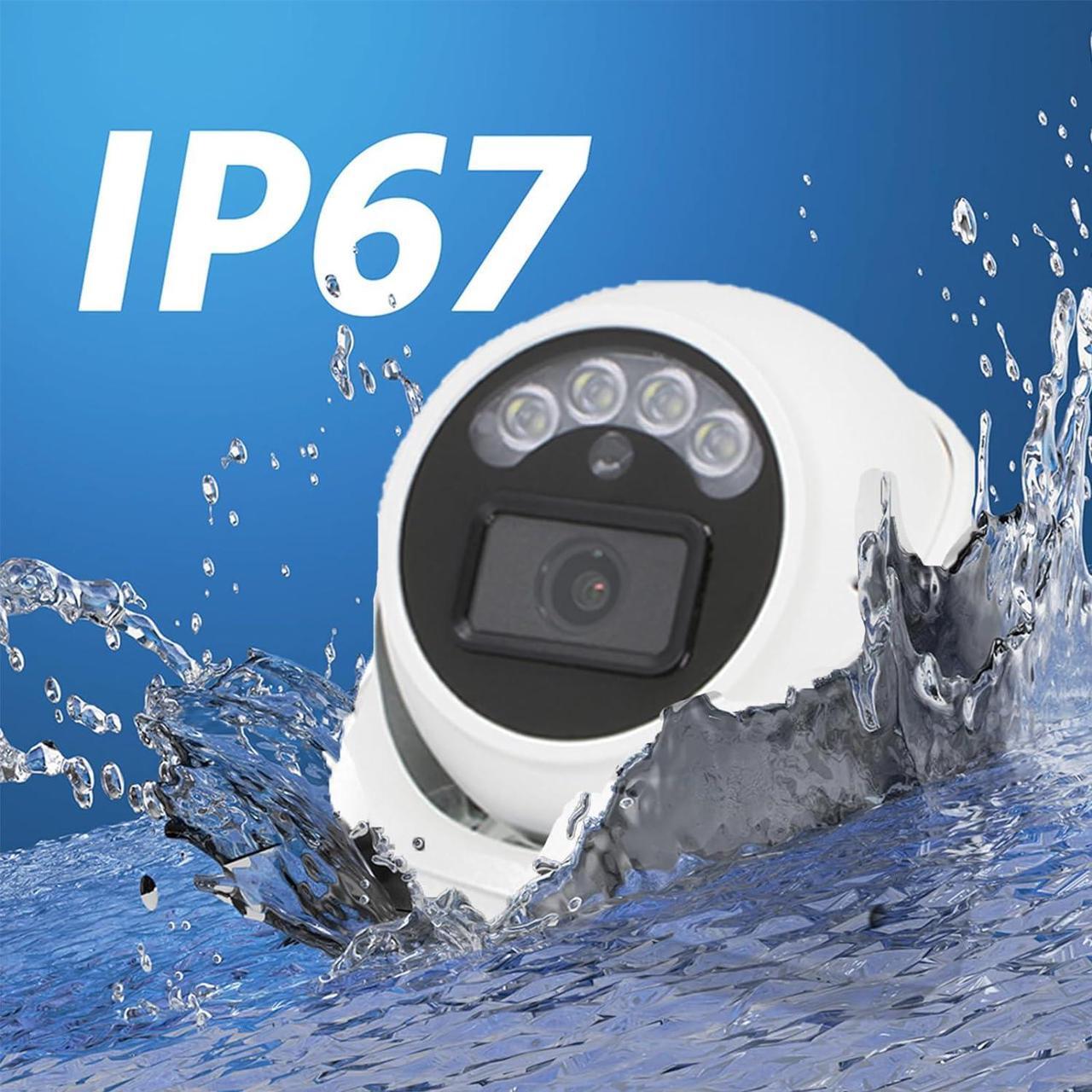 Alt view image 7 of 7 - 5MP 4 in 1 AHD/TVI/CVI/CVBS Analog Security Camera, Dome Surveillance Camera, Indoor Outdoor, IR Night Vision, for 5MP/4MP/1080P CCTV DVR