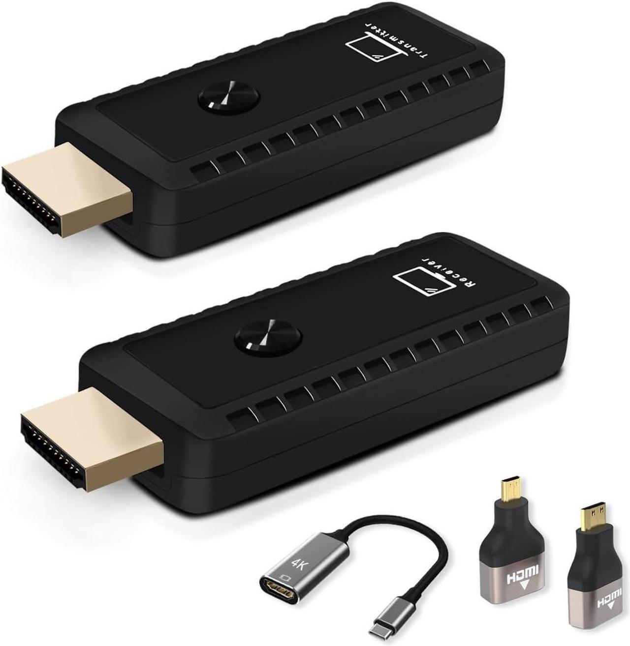 Main image of Wireless HDMI Transmitter Receiver with Adapter 4K, 1080P 60HZ HDMI Wireless Extender, Plug & Play 2.4G/5G Wireless HDMI Kit for Streaming Video and Audio to Monitor from Laptop/PC//Projector