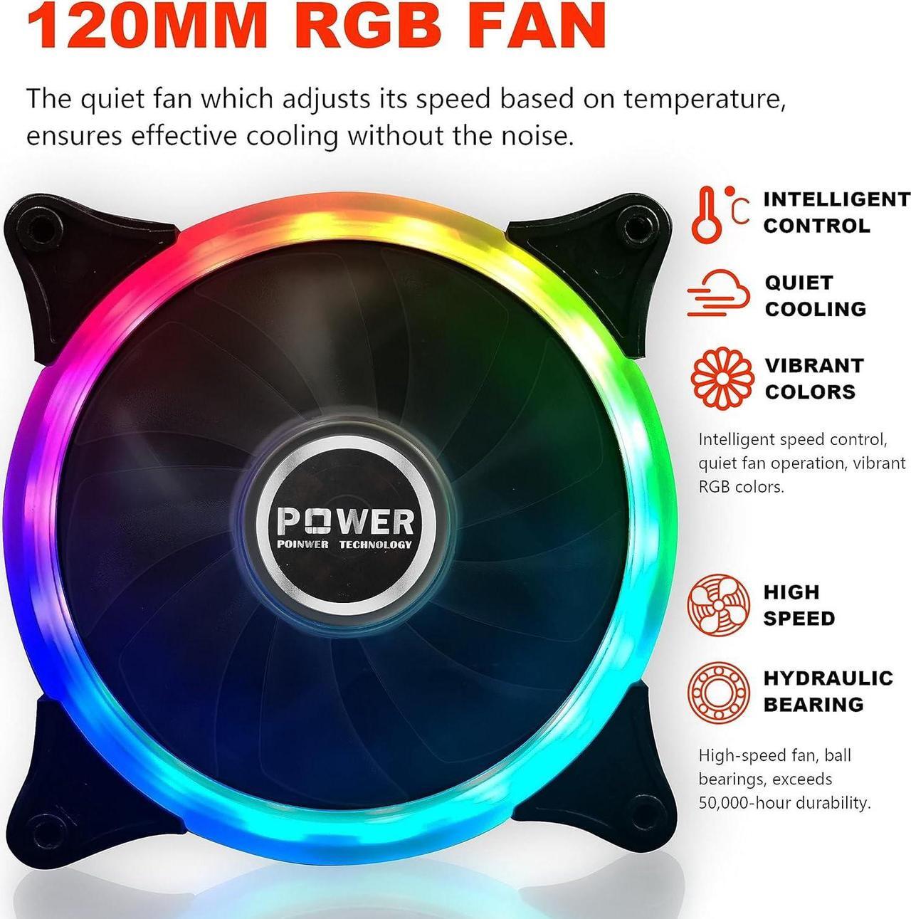 Alt view image 4 of 7 - 850 Watt Power Supply 80 Plus Gold - Silent 12cm RGB Fan, Full Modular, Active PFC, 105°C Capacitor - High-Performance 850W PSU for Gaming & ATX Case Computers, 5 Year Warranty