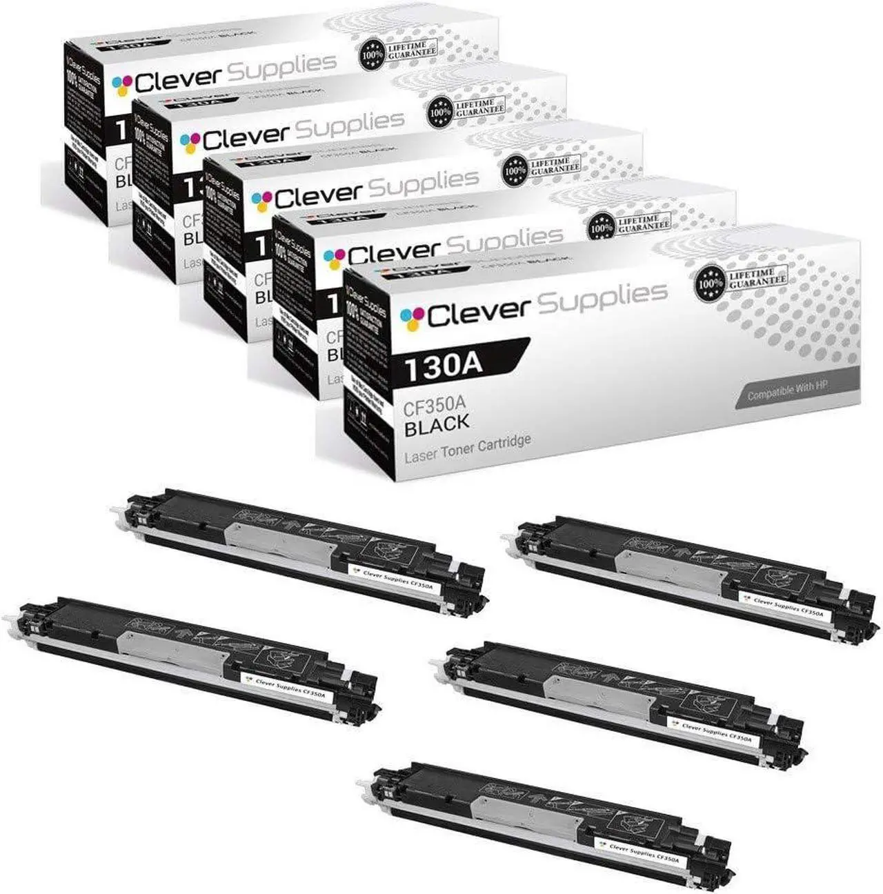 Main image of Compatible Toner Cartridge Replacement for  130A CF310A Black CF311A Cyan CF313A Magenta CF312A Yellow Color Enterprise M855dn M855x+ Color Enterprise M855xh 5 Color Set