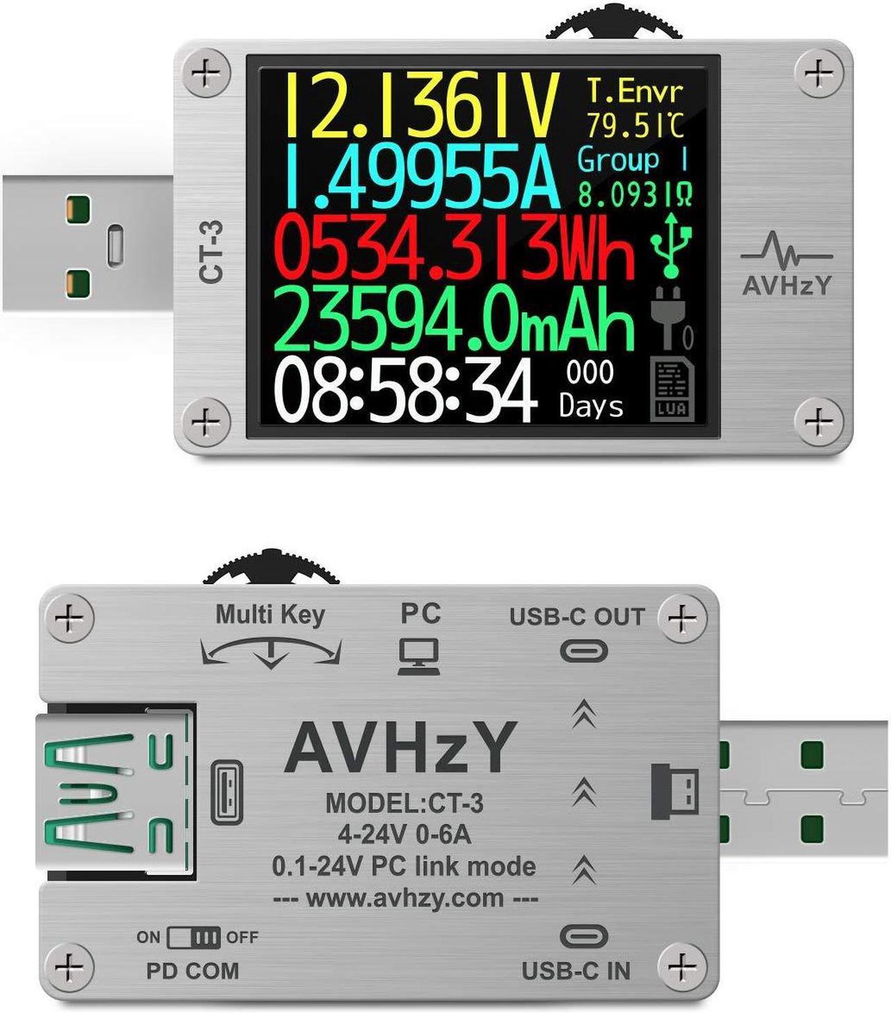 Main image of USB Power Meter USB 3.1 Tester Digital Multimeter Current Tester Voltage Detector Lua Interpreter Integrated DC 26V 6A PD 2.0/3.0 QC 2.0/3.0/4.0 pps Trigge (CT3+SM-LD-00)