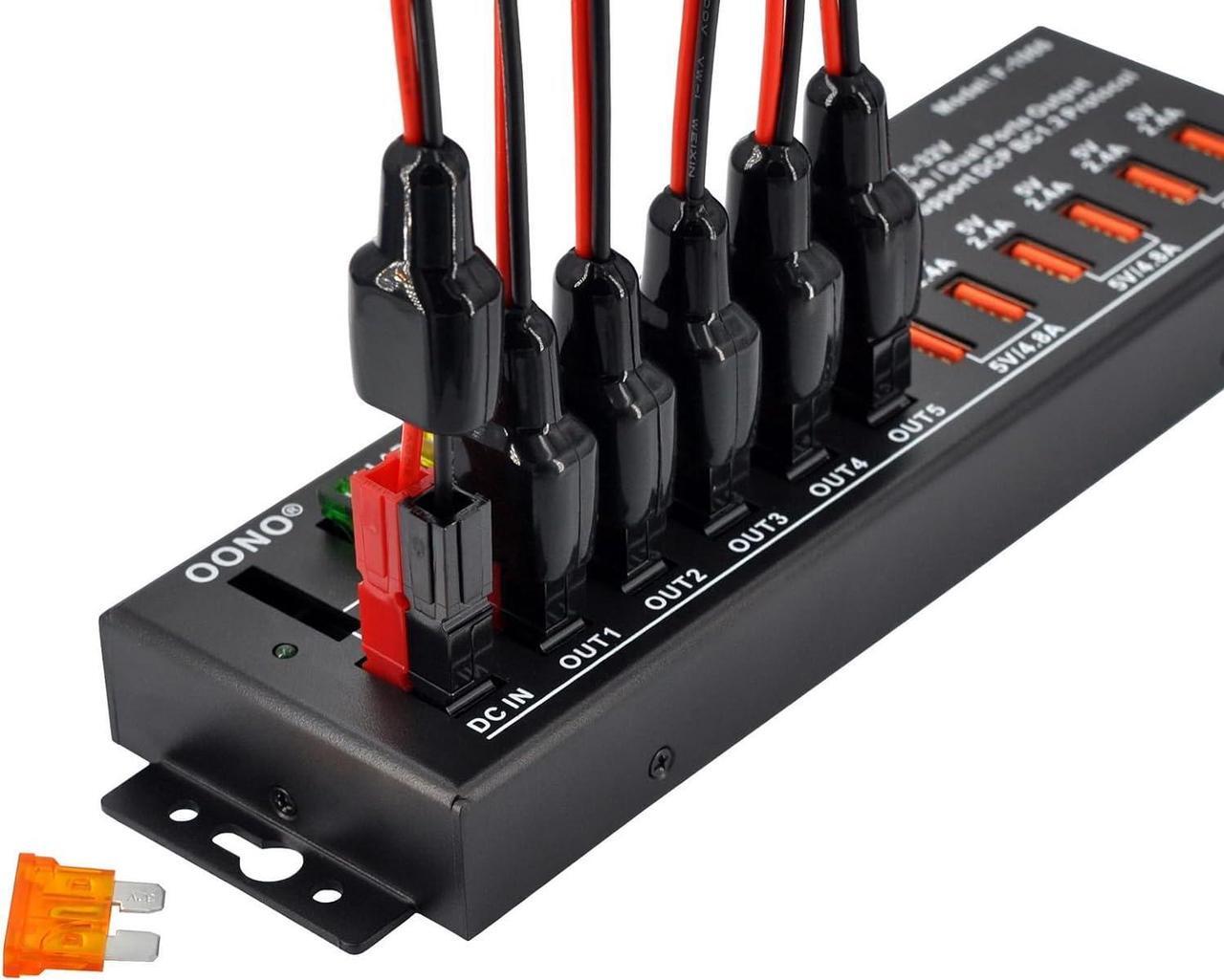 Alt view image 4 of 7 - 40Amp DC Power Splitter Distribution Module, 5 Power Pole Ports and 6 USB Ports Output