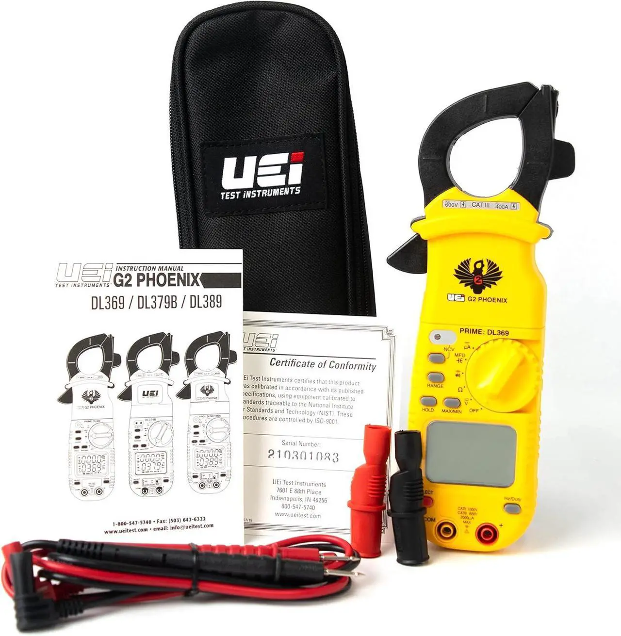 Alt view image 6 of 7 - DL369 Digital Clamp Meter HVAC Auto-Ranging 4000 Counts Volt Meter AC Amp Meter Measures AC Current AC/DC Voltage & Microamps Capacitance Resistance Diodes NCV Continuity Tester Live Wire Test
