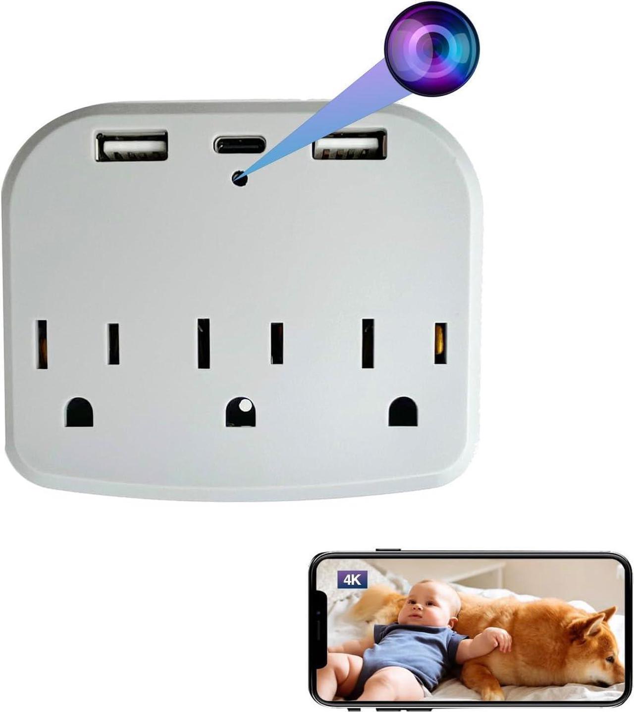 Main image of 4K Ultra HD WiFi Hidden Camera for Home Security Indoor, Wireless Small Cameras Cams Nanny Cam, Phone App, Motion Detection Alarm, SD Card, NO Audio, MW11