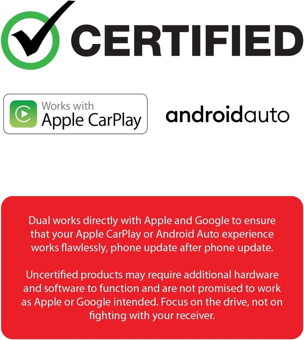 Alt view image 2 of 7 - Dual Electronics DCA73W 7-inch Certified  CarPlay Android Auto Wired or Wireless | Double DIN Touchscreen Car Stereo Radio | Bluetooth | Backup Camera Input | USB Playback & Charge