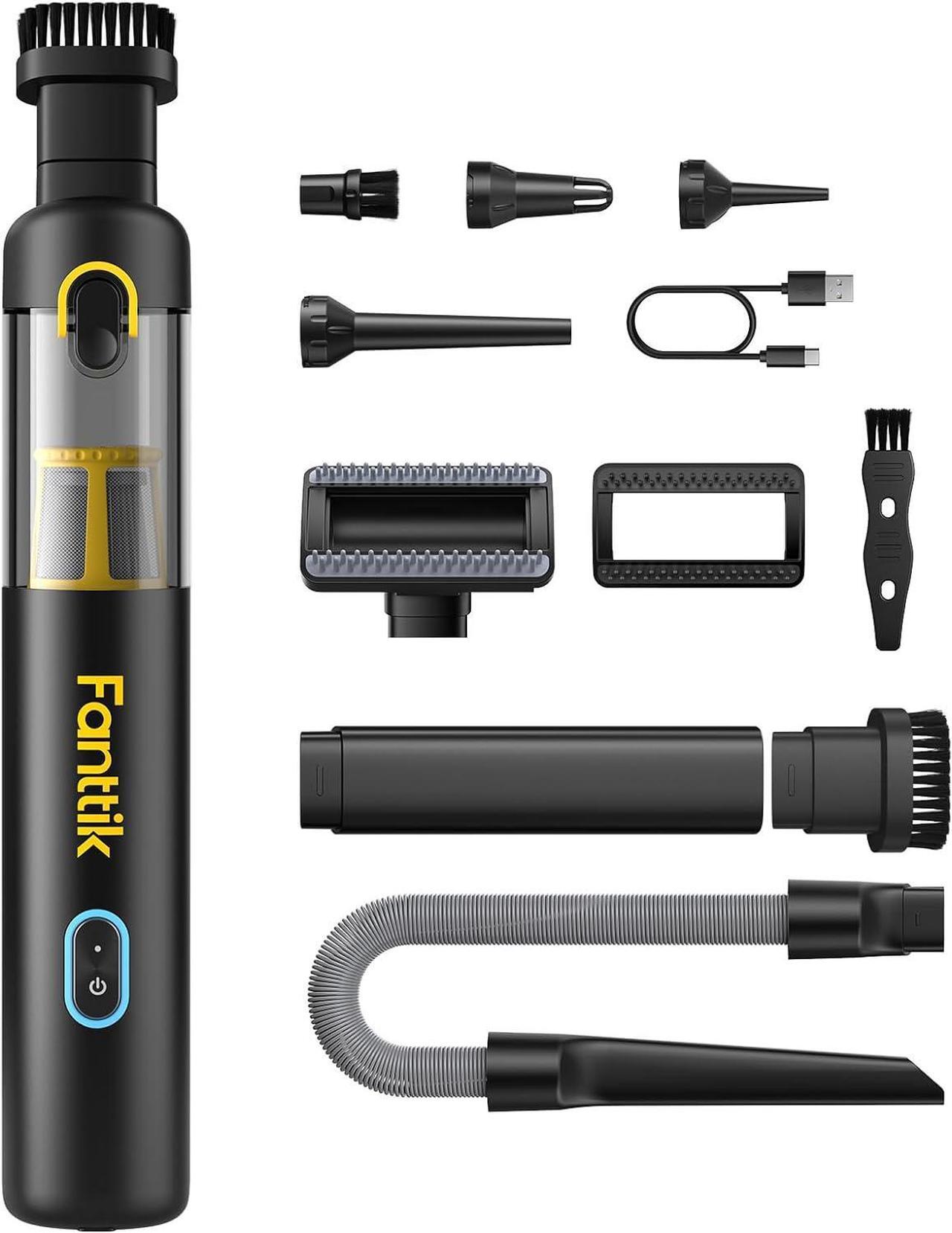 Main image of Slim V8 Apex Car Vacuum, 19000PA High Power, 4 in 1 Portable Mini Vacuum, 2.5H Type-C Fast Charge, 40 Mins Runtime, RobustClean Handheld Vacuum for Car, Home, Keyboard Cleaning, Black
