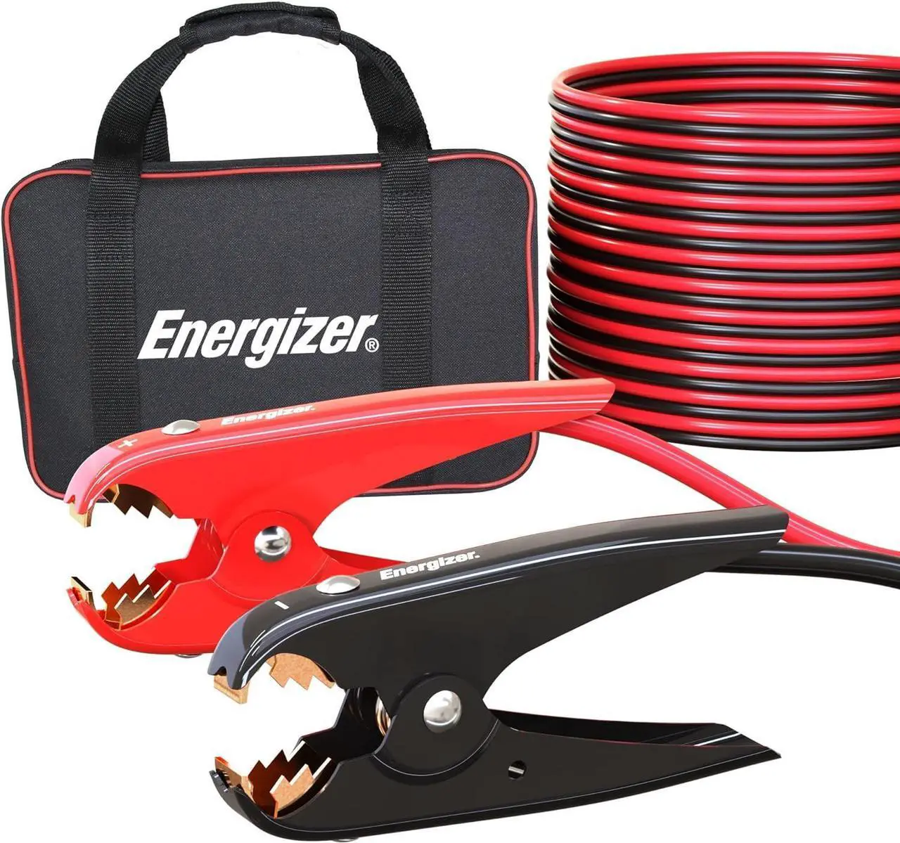 Main image of Jumper Cables, 30 feet, 1 Gauge, 800A, Booster Battery Cables with Permanent Installation kit and Quick Connect Plug for SUV & Trucks with up to 8-Liter Gasoline and 6-Liter Diesel Engines