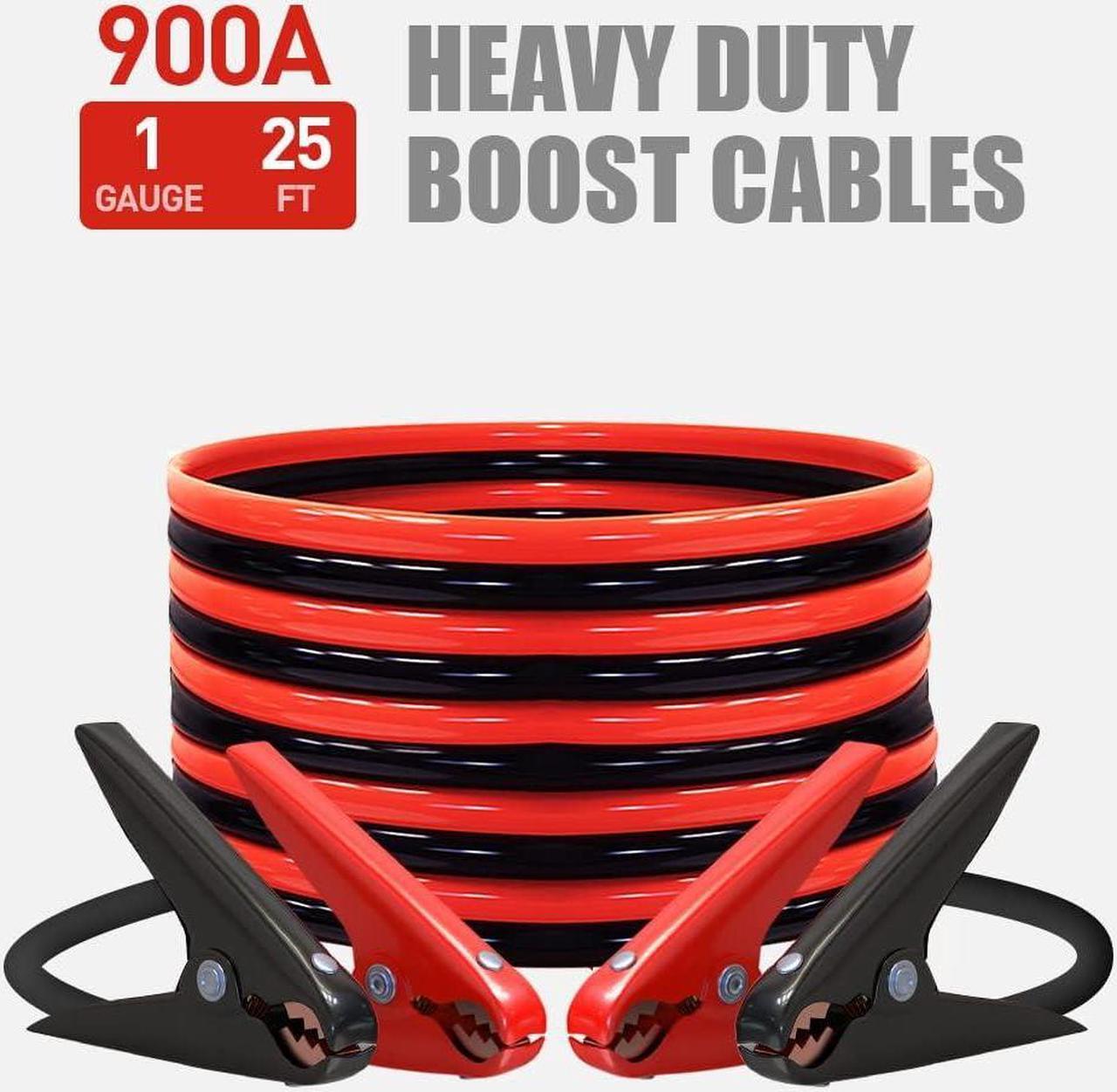 Alt view image 3 of 4 - Heavy Duty Jumper Cables, Booster Cables 1 Gauge 25Feet 900AMP Automotive Jumper Cables Kit for Car, SUV, and Trucks with Professional Clamps and Carrying Bag