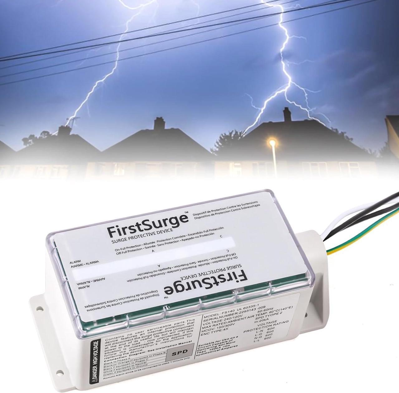 Main image of Fenglesha Surge Protection Device - 140kA Whole House Surge Protection Device for use with Any Brand 120/240V Load Center Replace FS140
