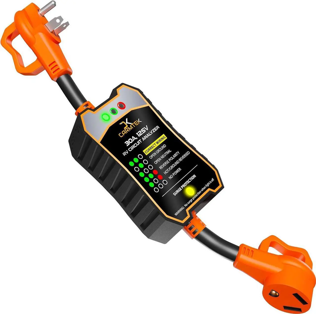 Main image of RV Surge Protector 50 Amp - RV Circuit Analyzer with Integrated Surge Protection - Smart 50 Amp Surge Voltage Defender with Grip Handles