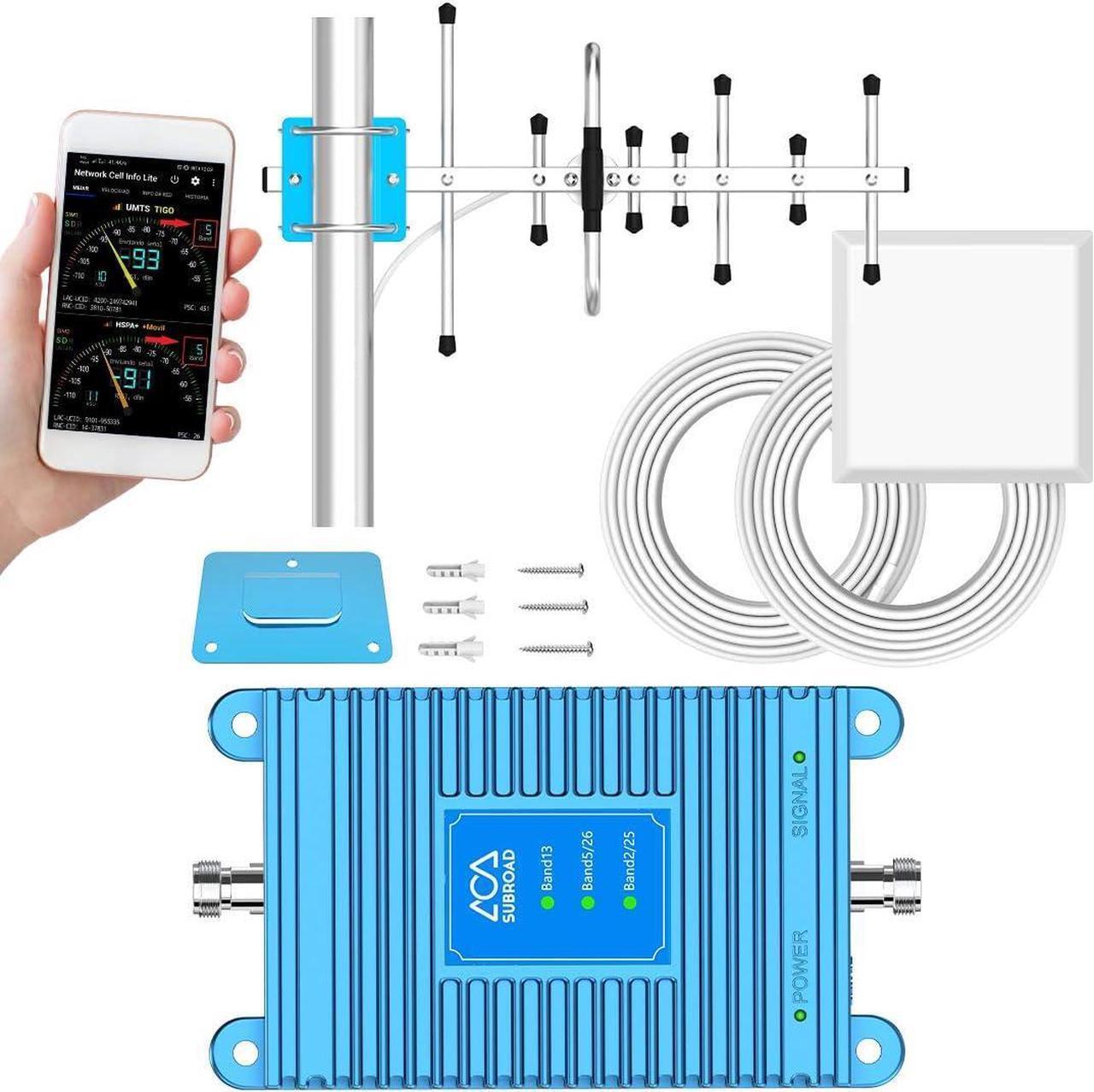 Main image of 2/5/13/25/26 Cell Phone Signal Booster for Home Subroad Cellular Signal Amplifier Repeater, 5G Support,Cell Booster Support AT;T, Verizon, Sprint & More, Boost GSM, CDMA, 4G LTE 5G Voice and Data