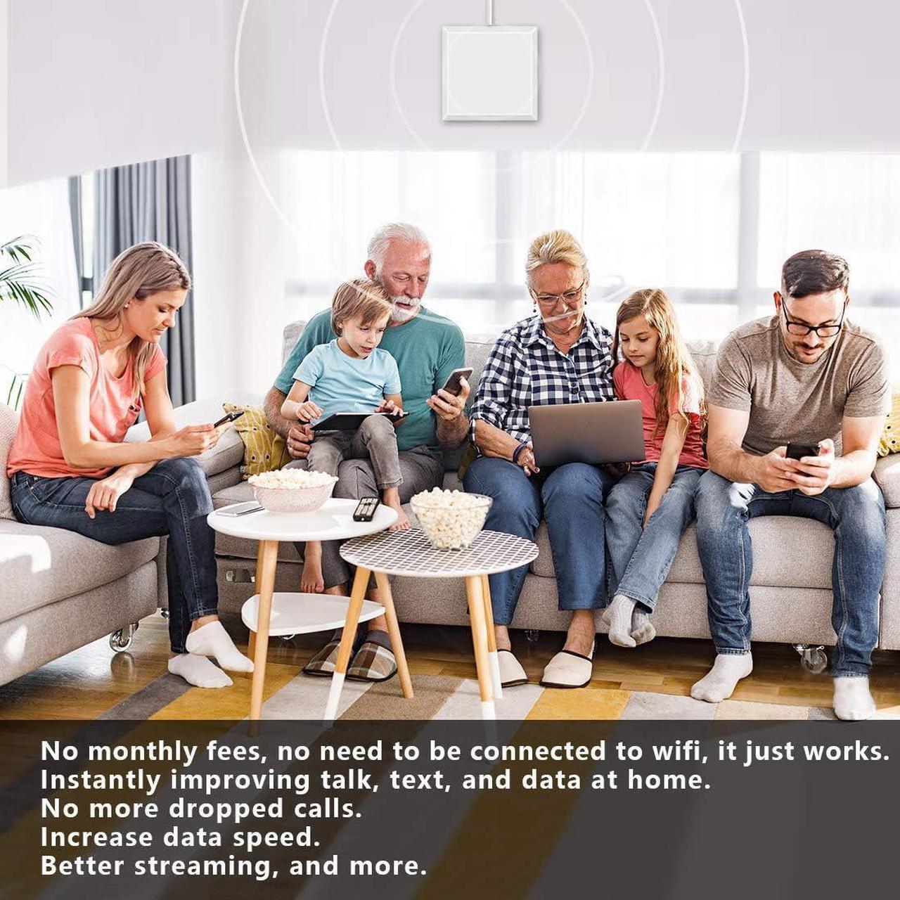 Alt view image 4 of 7 - 2/5/13/25/26 Cell Phone Signal Booster for Home Subroad Cellular Signal Amplifier Repeater, 5G Support,Cell Booster Support AT;T, Verizon, Sprint & More, Boost GSM, CDMA, 4G LTE 5G Voice and Data
