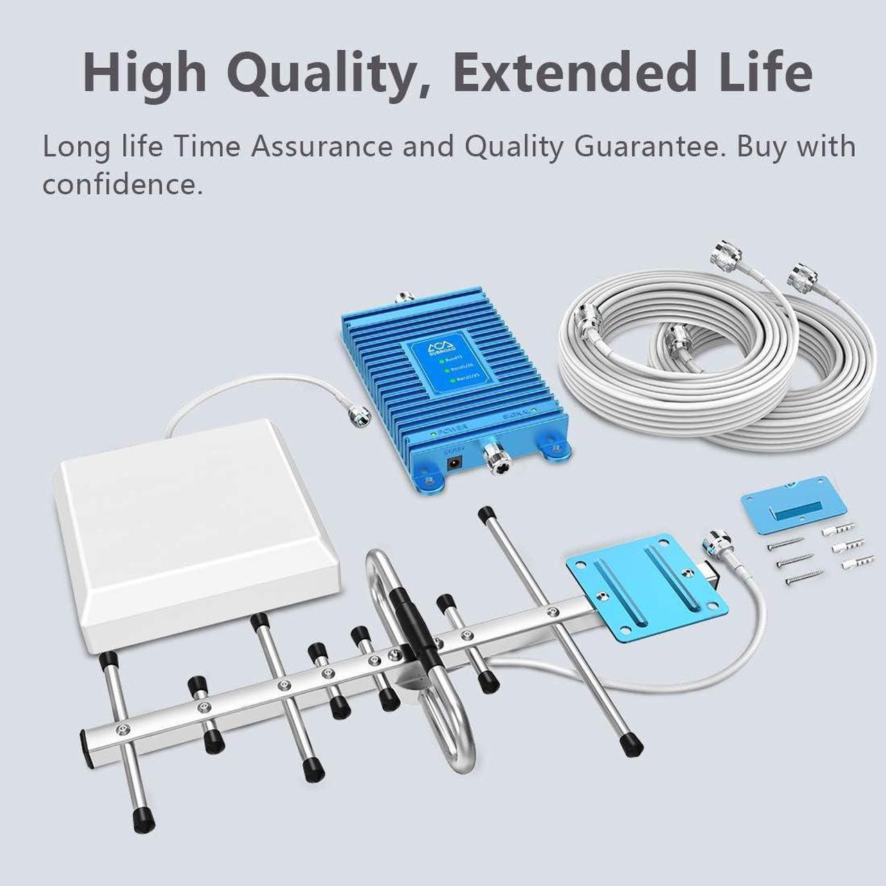 Alt view image 6 of 7 - 2/5/13/25/26 Cell Phone Signal Booster for Home Subroad Cellular Signal Amplifier Repeater, 5G Support,Cell Booster Support AT;T, Verizon, Sprint & More, Boost GSM, CDMA, 4G LTE 5G Voice and Data