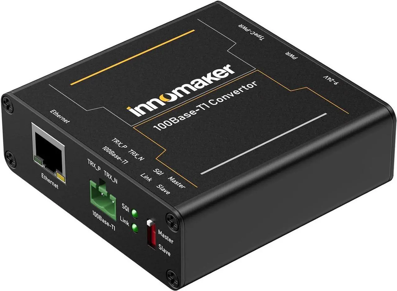 Main image of Ethernet Media Converter Device 2-Wire Ethernet 100BASE-T1 to Fast Automotive IEEE Compliant with 100Mbit/s Fullduplex Transmit