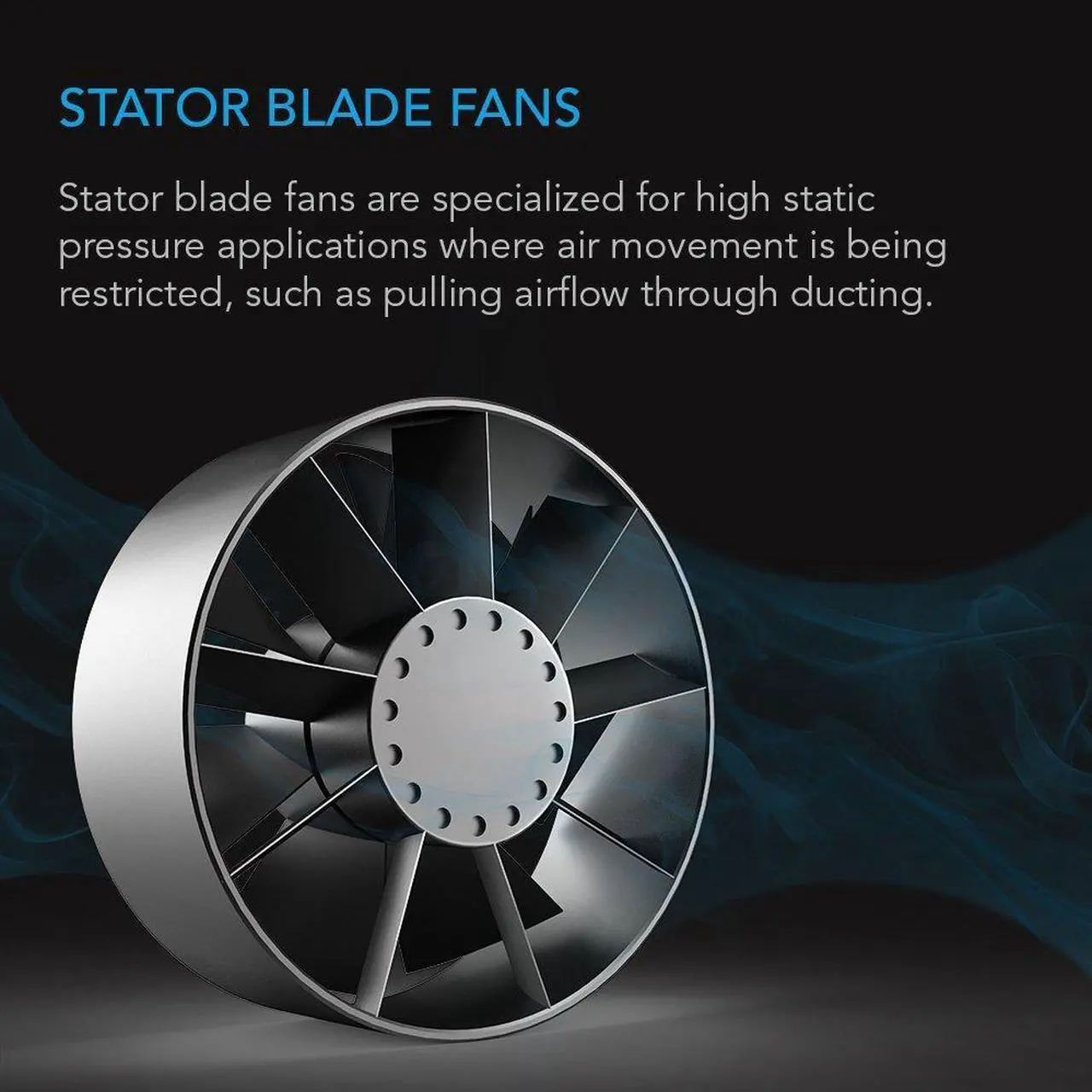 Alt view image 5 of 7 - AIRTAP T6, Quiet Register Booster Fan with Thermostat 10-Speed Control, Heating Cooling AC Vent, Fits 6 x 10 Register Holes, White