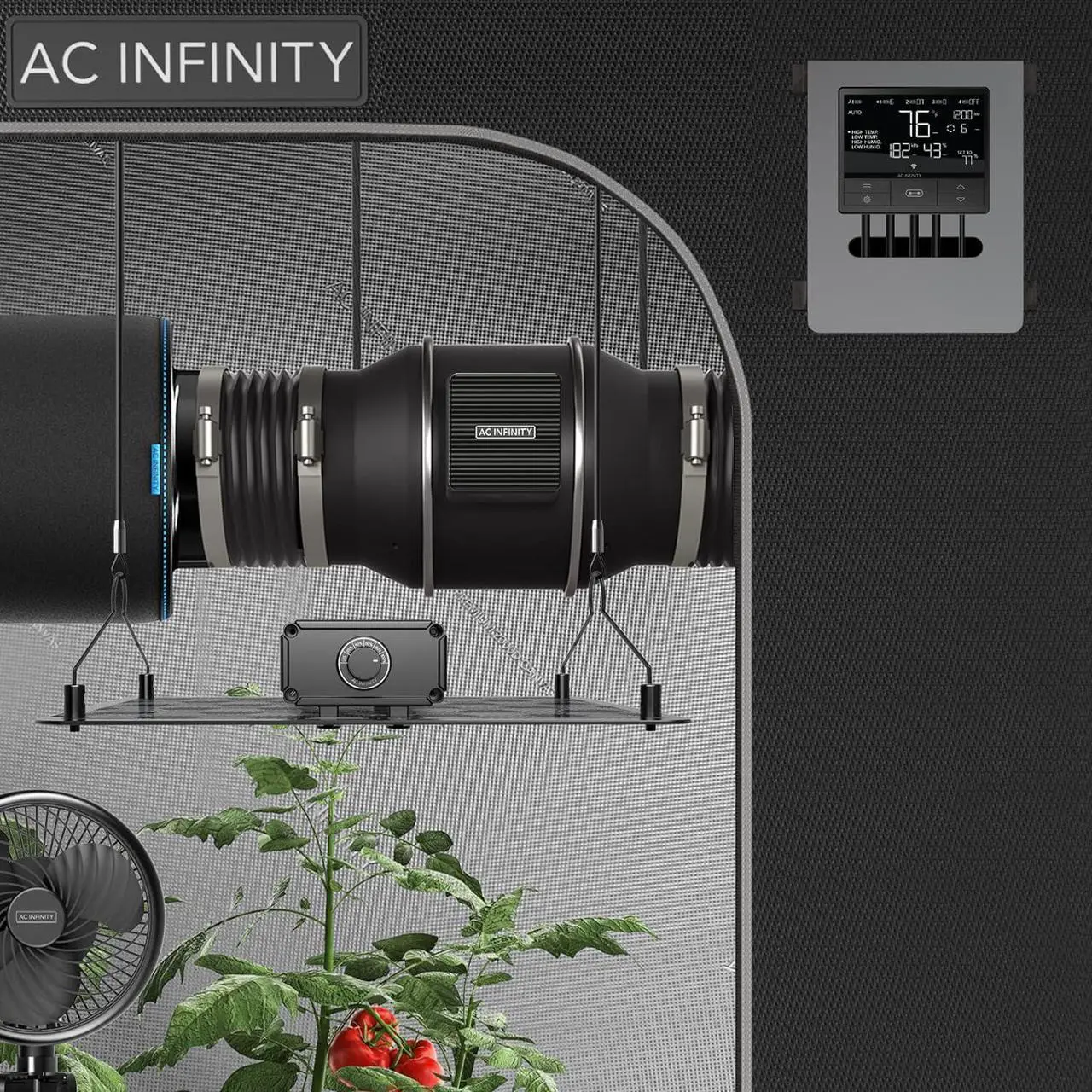 Alt view image 7 of 7 - Controller 69 PRO, Smart Environmental Controller with Temperature, Humidity, VPD, Timer, Cycle, Schedule Controls, for Grow Tent Cooling Ventilation Lighting