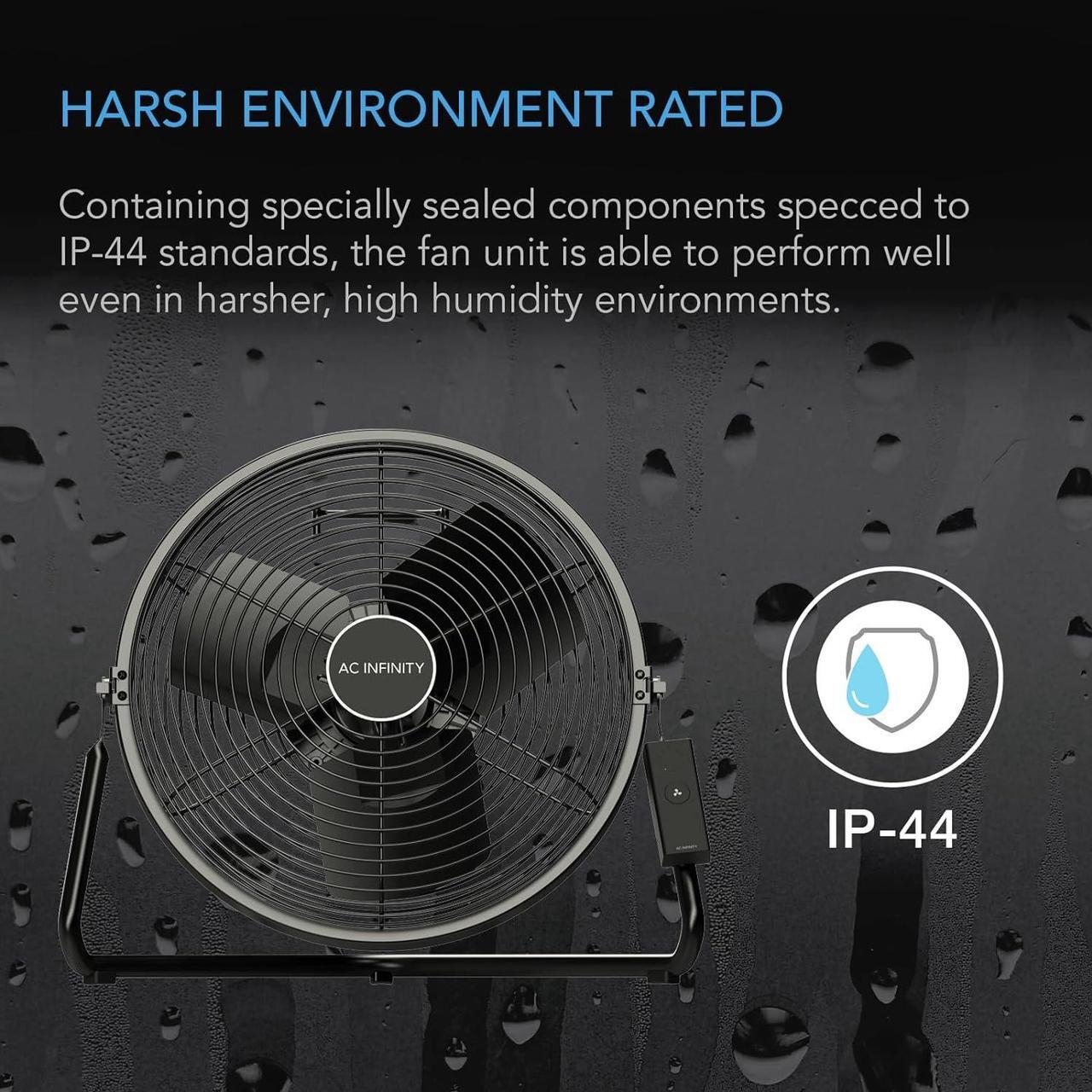Alt view image 5 of 7 - CLOUDLIFT S14, Industrial Wall Fan 14 with Wireless 10-Speed Controller, EC-Motor High-Velocity Shop Fan Floor Stand or Wall Mount, for Hydroponics, Greenhouses, Workshop Circulation