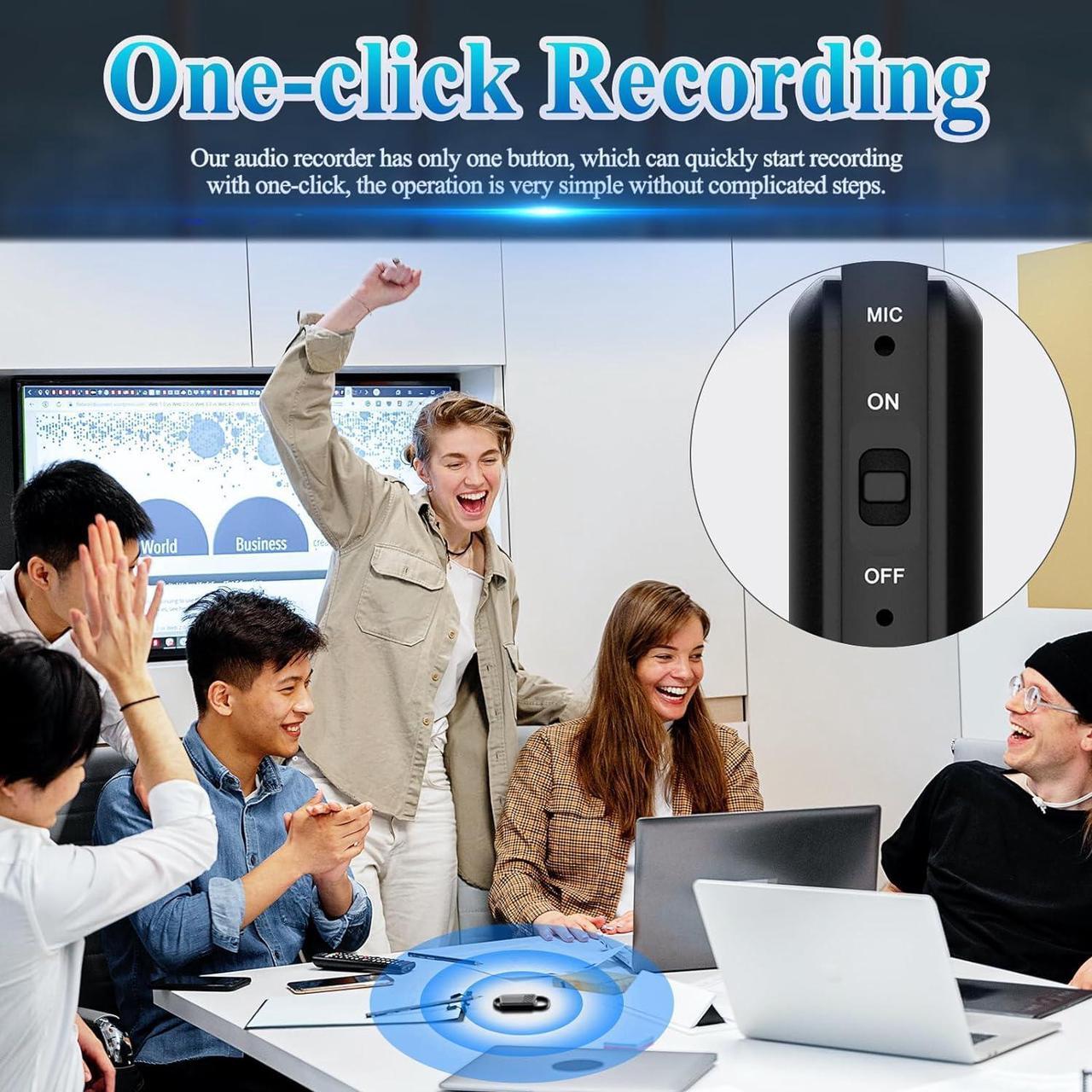Alt view image 3 of 6 - 64GB Digital Voice Recorder with Playback - 750Hours Voice Activated Recorder for Lectures Meetings - Portable Mini Tape Recorder Small Recording Device with MP3 Music Player and USB Flash Drives