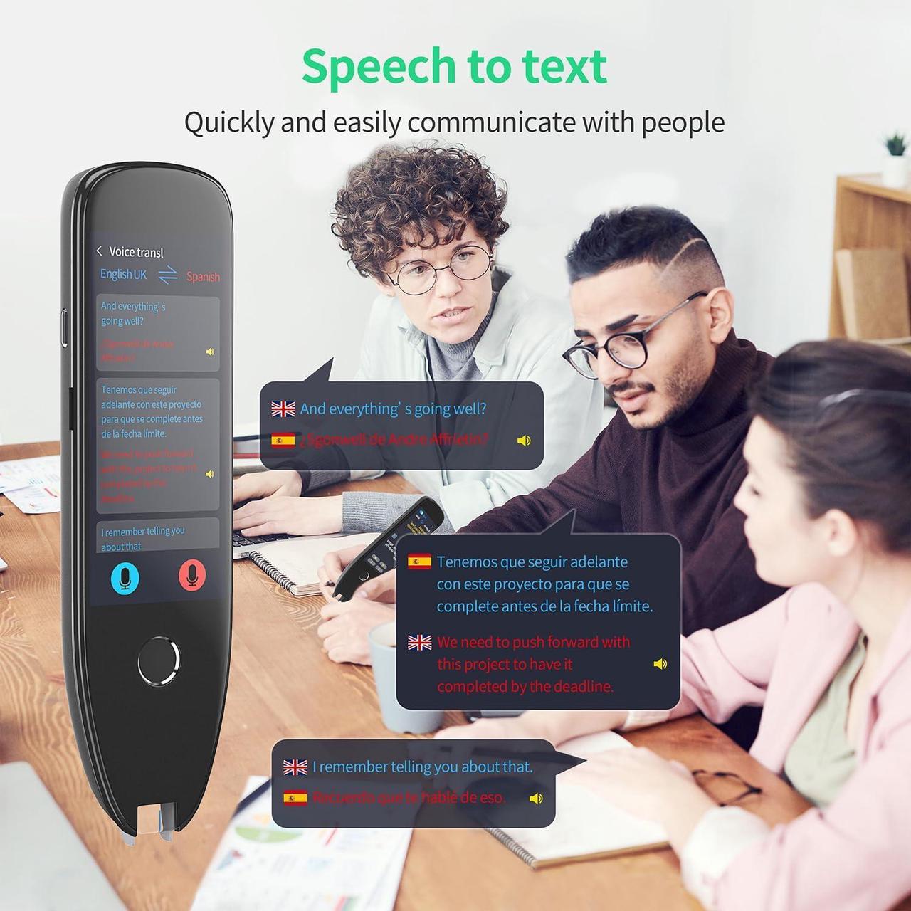 Alt view image 5 of 7 - Pen Scanner, Text to Speech Device for Dyslexia, OCR Digital Highlighter Reader Pen, Exam Reading Pen, Bluetooth Langage Translator, No Monthly Fee