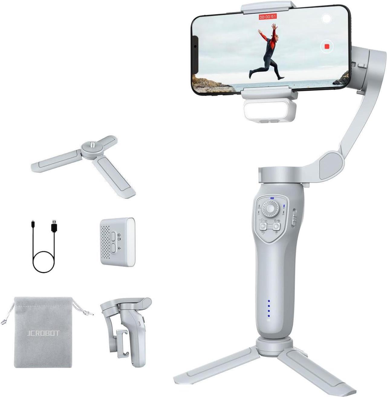 Main image of Phone Gimbal with Adjustable Fill LightGimbal Stabilizer for Smartphone, Phone Stabilizer for Video Recording, Gimbal for Android &iPhoneTikTok YouTube Vloging kit-JCROBOT iSleeky L7C Plus
