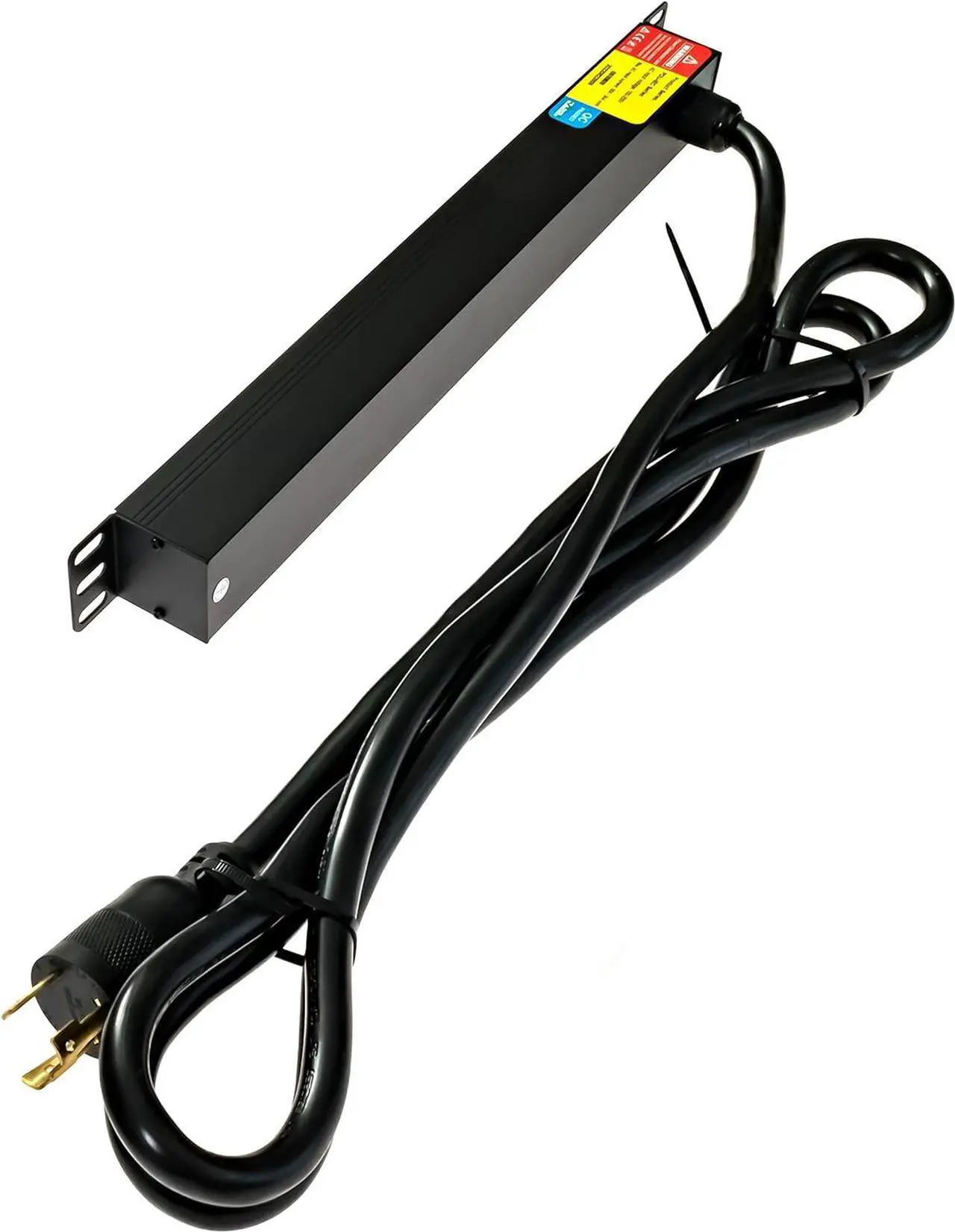 Alt view image 6 of 7 - Power Rack Mount Power Strip - 240V 30A Single Phase PDU with Built-in Surge Protector, Volt & Amp Meter for Data Center - 19 Metal Housing, Ears & Fittings Included, 10 Cable, 6 Outlets