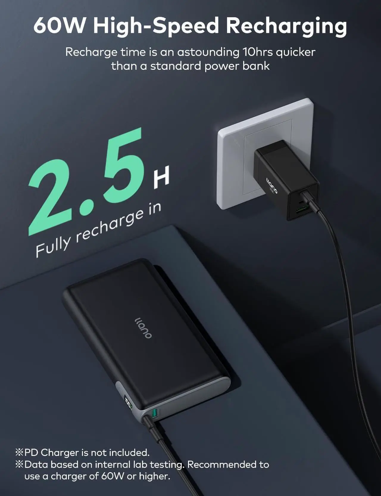 Alt view image 4 of 7 - 100W Power Bank, 30000mAh Portable Laptop Charger USB C PD Battery Pack Compatible with MacBook Pro/Air, iPhone 15/14, S24, Steam Deck and More